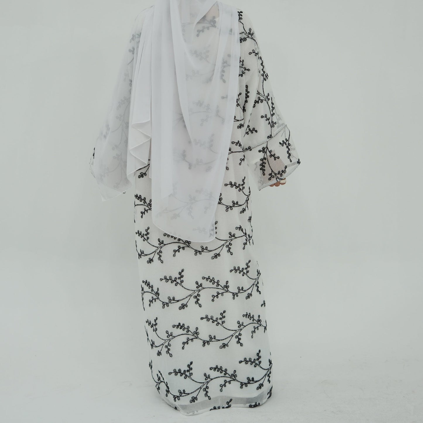 HA6623 Full-body embroidered long cardigan (optional inner layer)