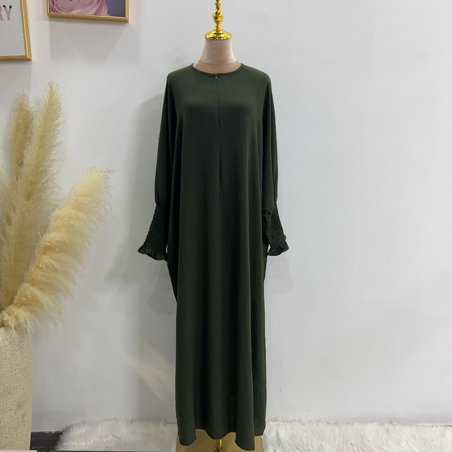 HAYA HAYA1003 Solid Bat Dress