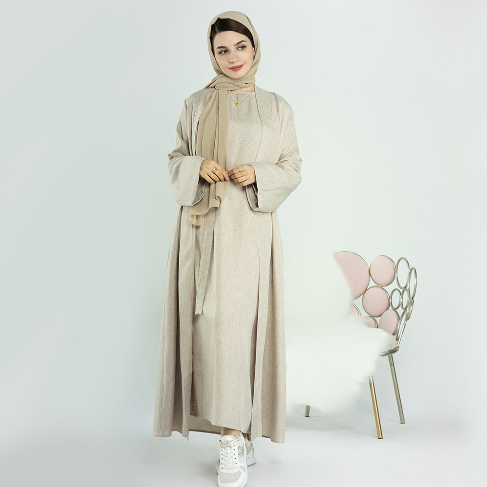 HAYA HAYA0710 2pcs Set Cardigan+Inner Dress