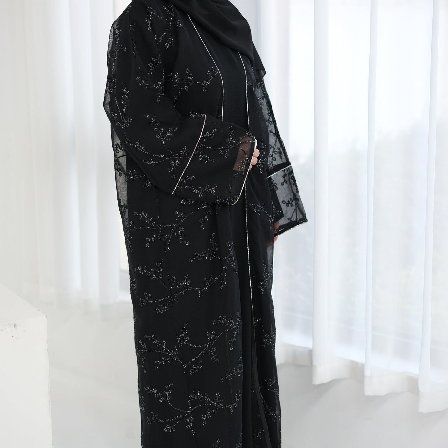HA6623 Full-body embroidered long cardigan (optional inner layer)