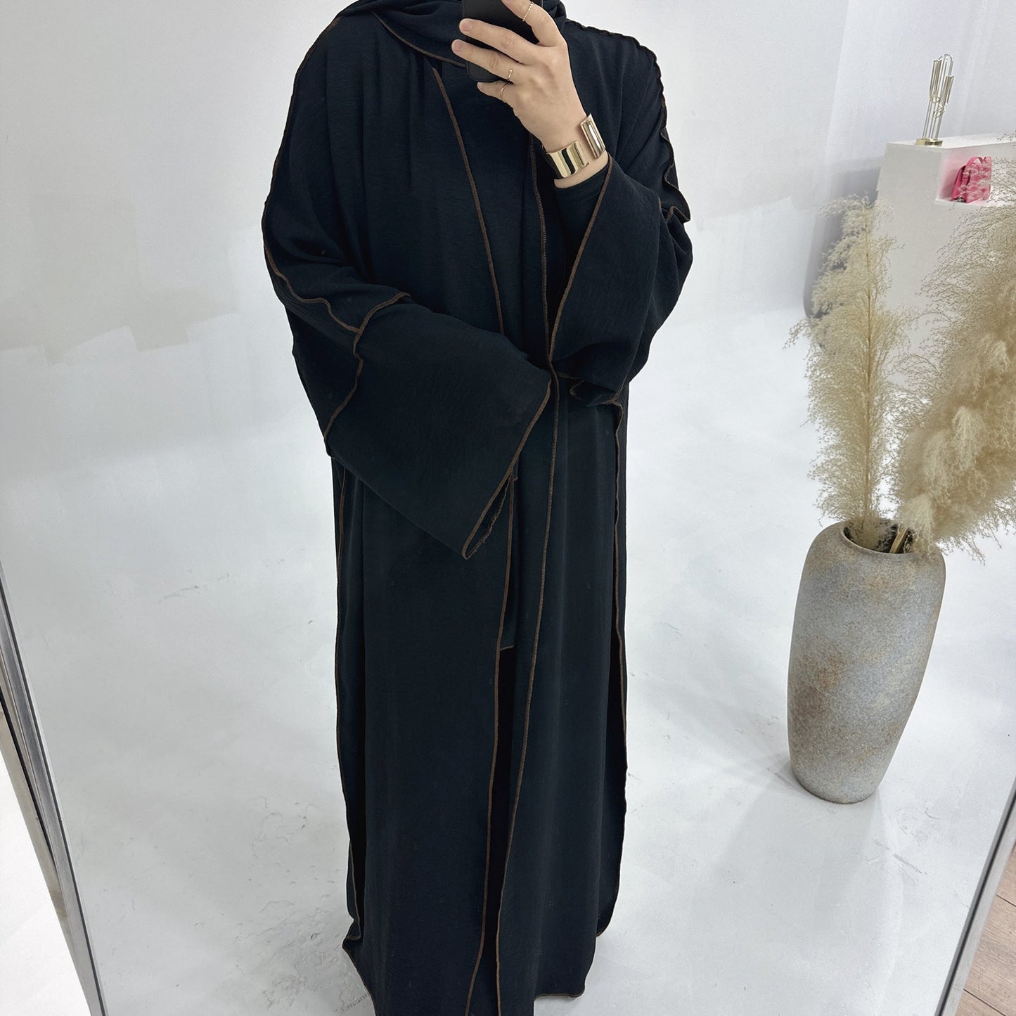 HAYA HA1182 3pcs Set Crepe Inner Dress and Cardigan and Hijab