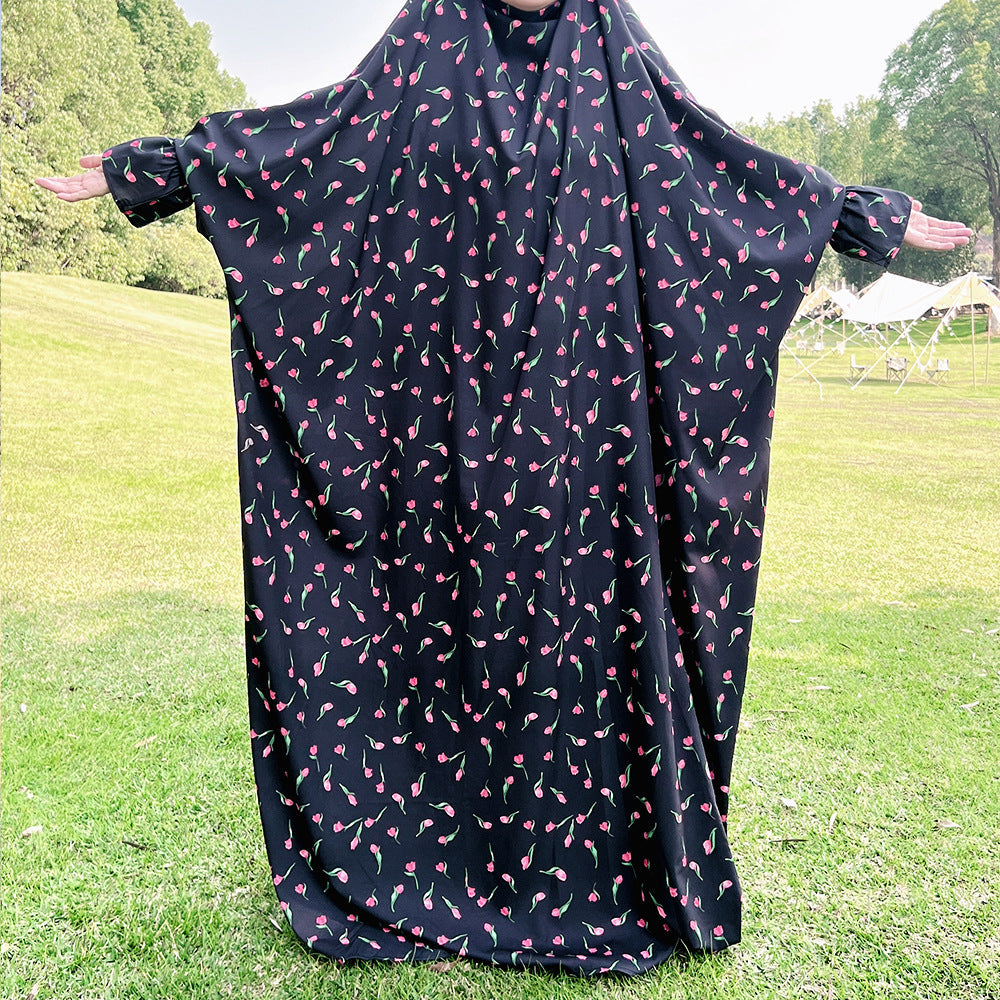 HAYA HAYA1013 Printed Dress Robe