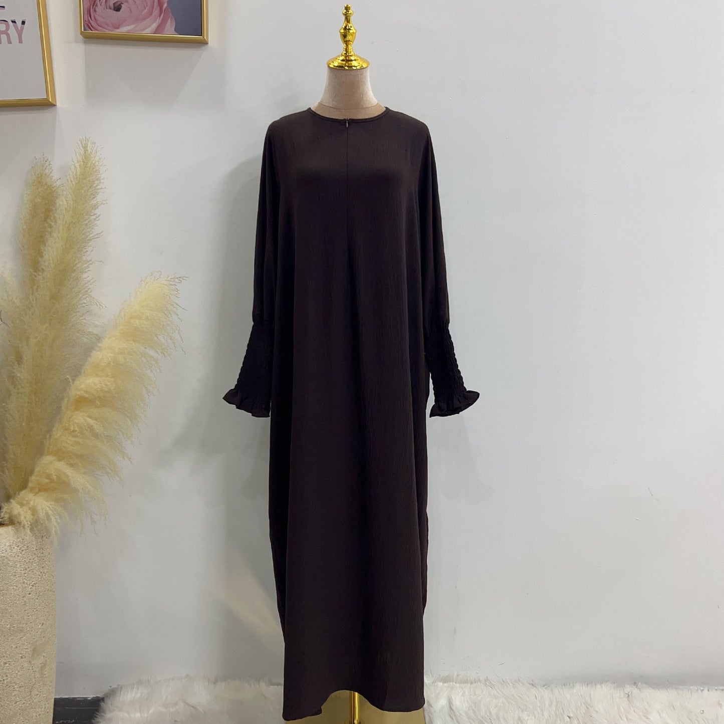 HAYA HAYA1003 Solid Bat Dress
