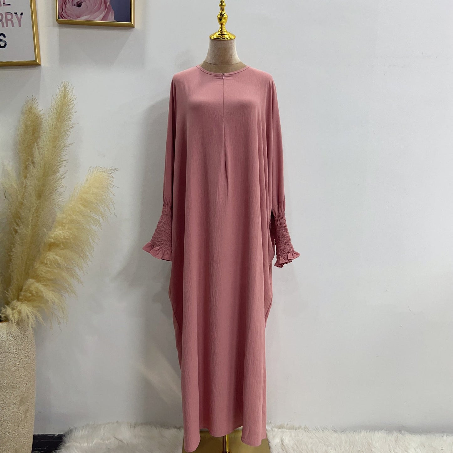 HAYA HAYA1003 Solid Bat Dress