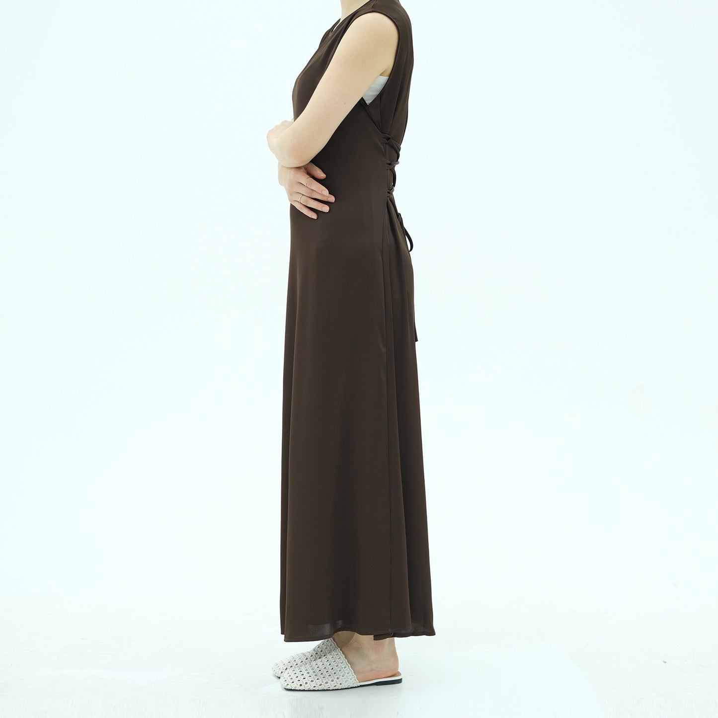 HA6620 Sleeveless Back Tie Dress (One-Piece)