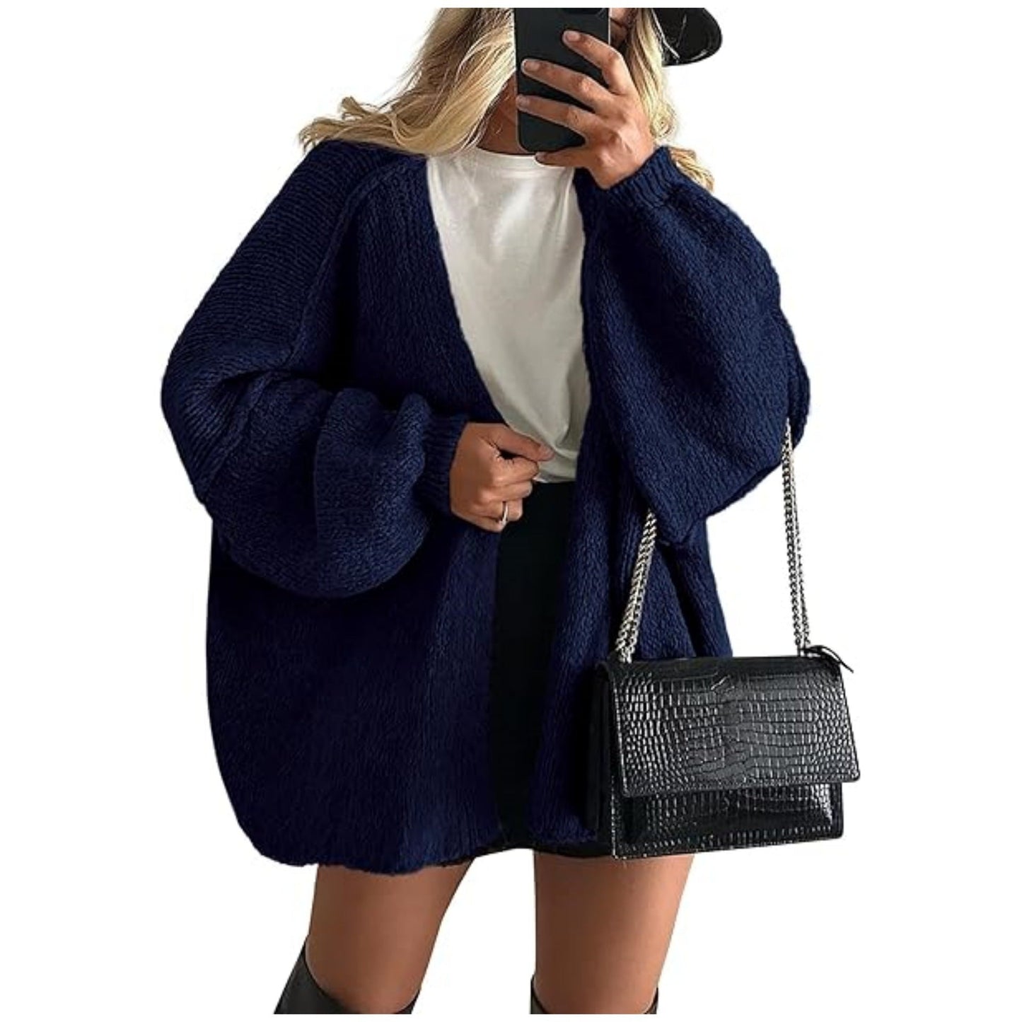HA6673 Knitted Top Casual Loose-fitting Cardigan