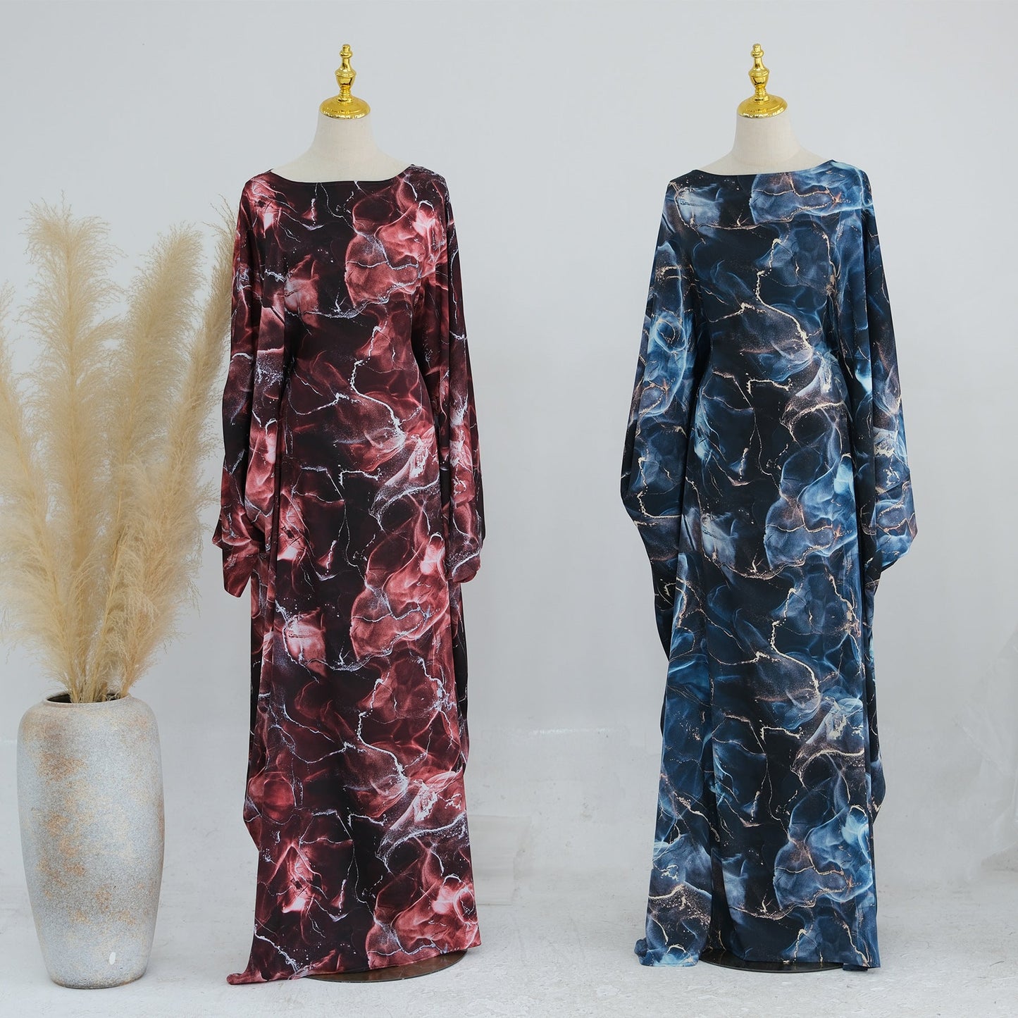 HA6621  Printed Long-sleeved Dress (with Optional Headscarf)