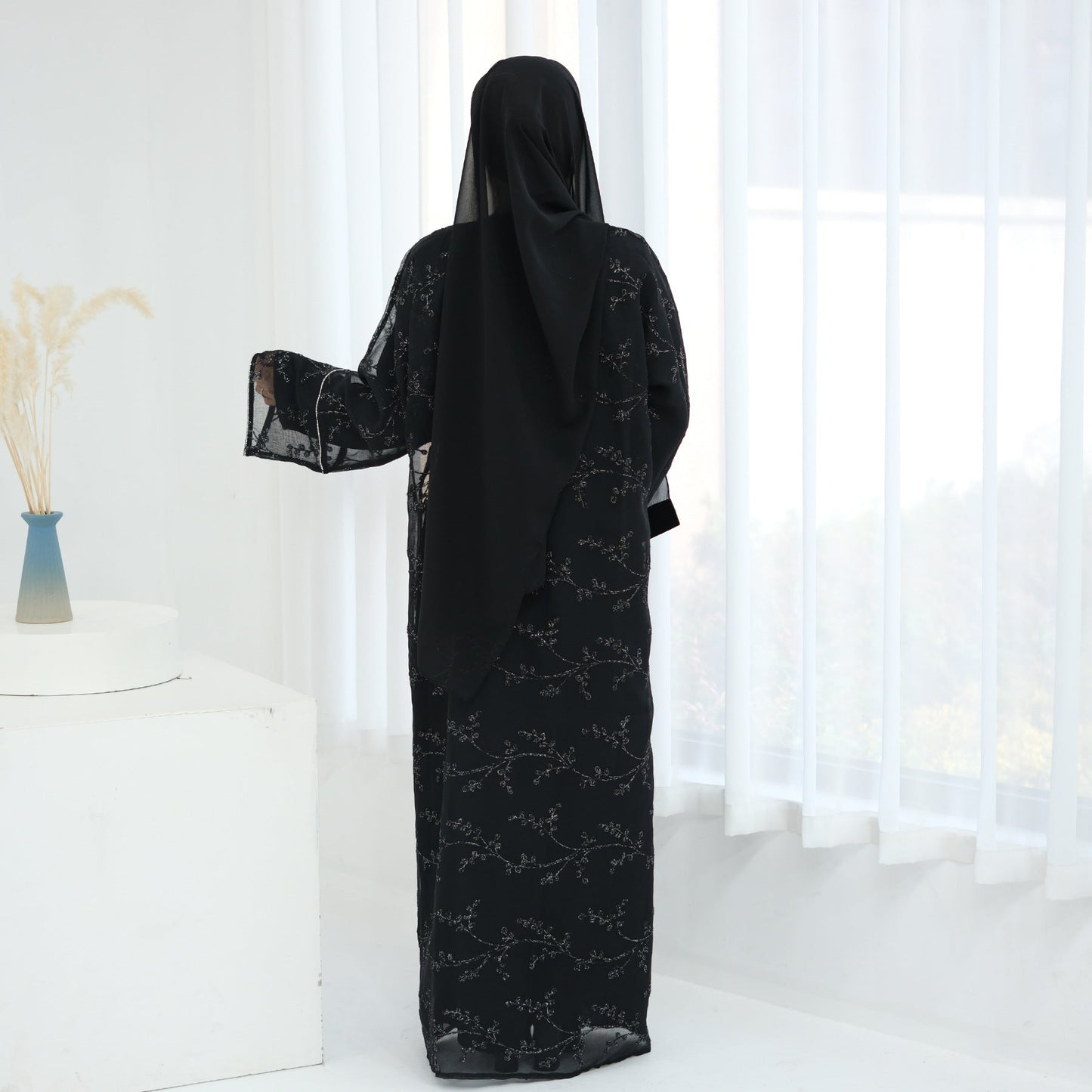 HA6623 Full-body embroidered long cardigan (optional inner layer)