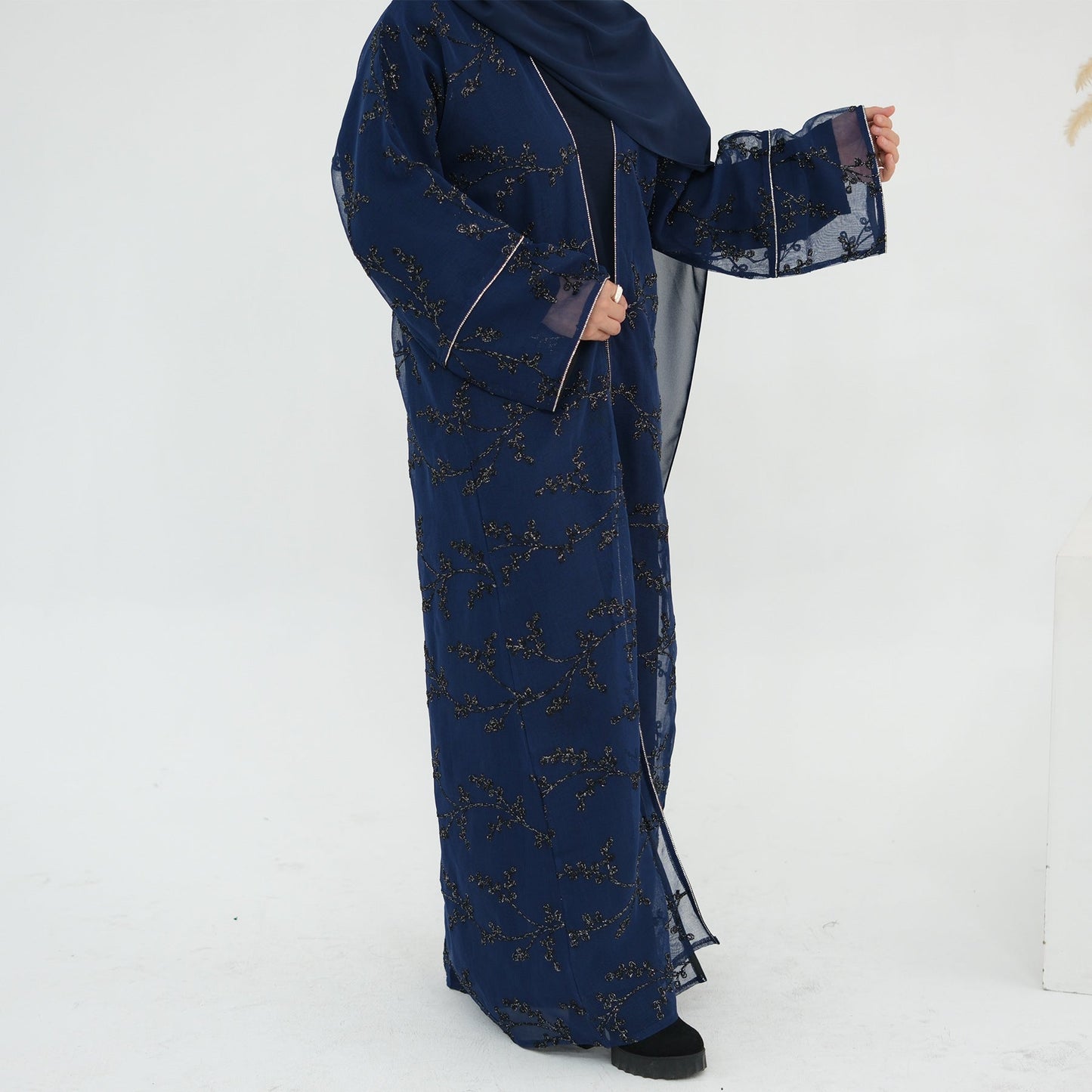 HA6623 Full-body embroidered long cardigan (optional inner layer)