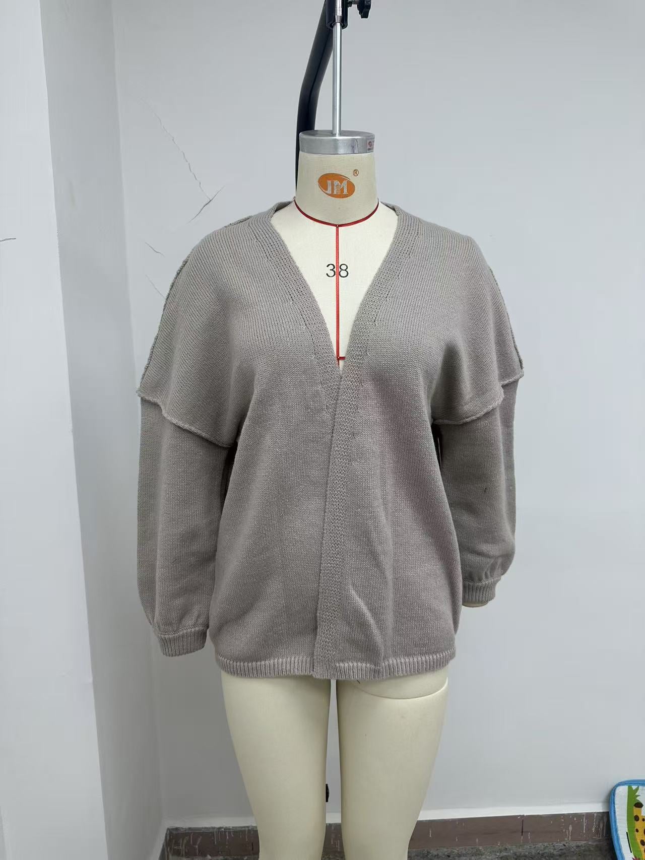 HA6673 Knitted Top Casual Loose-fitting Cardigan