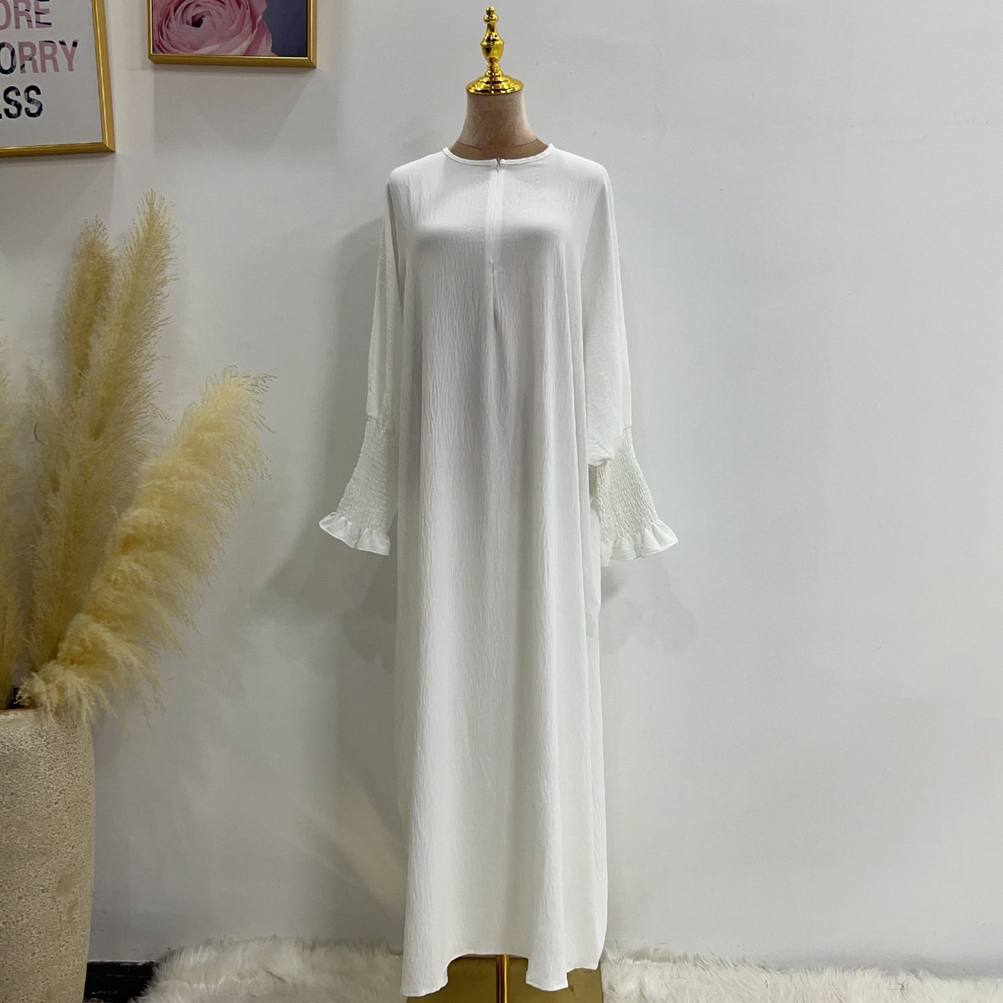 HAYA HAYA1003 Solid Bat Dress