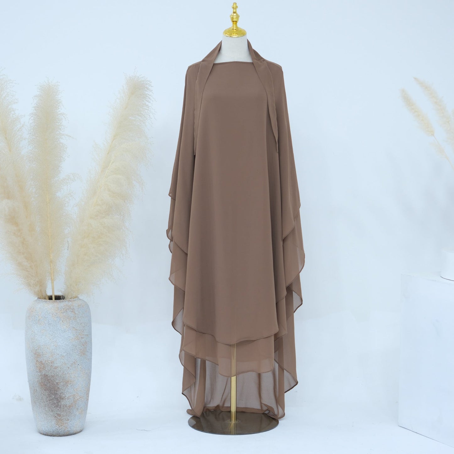 HAYA HAYA1000 Double Layered Chiffon Large Swing Headscarf