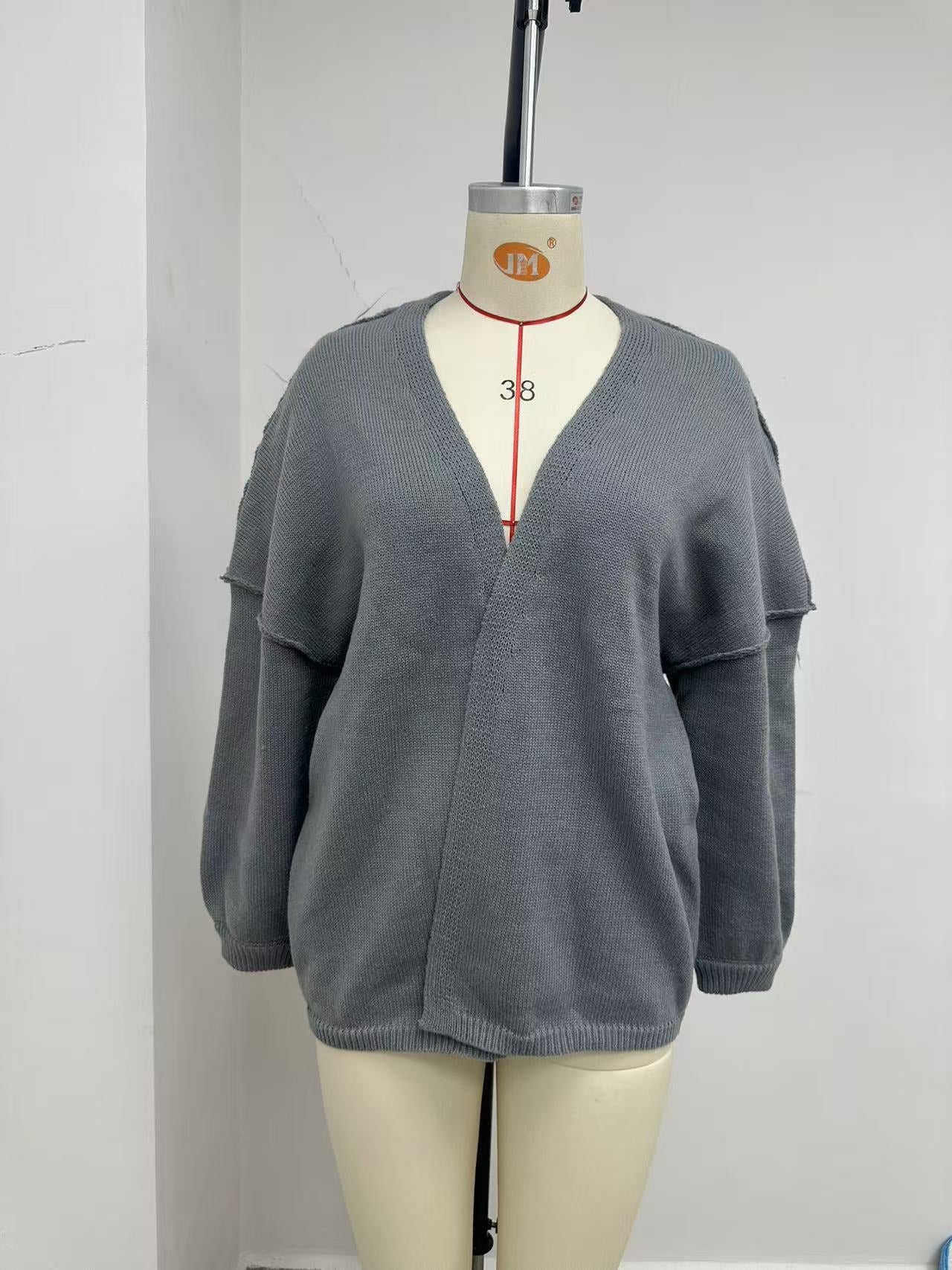 HA6673 Knitted Top Casual Loose-fitting Cardigan