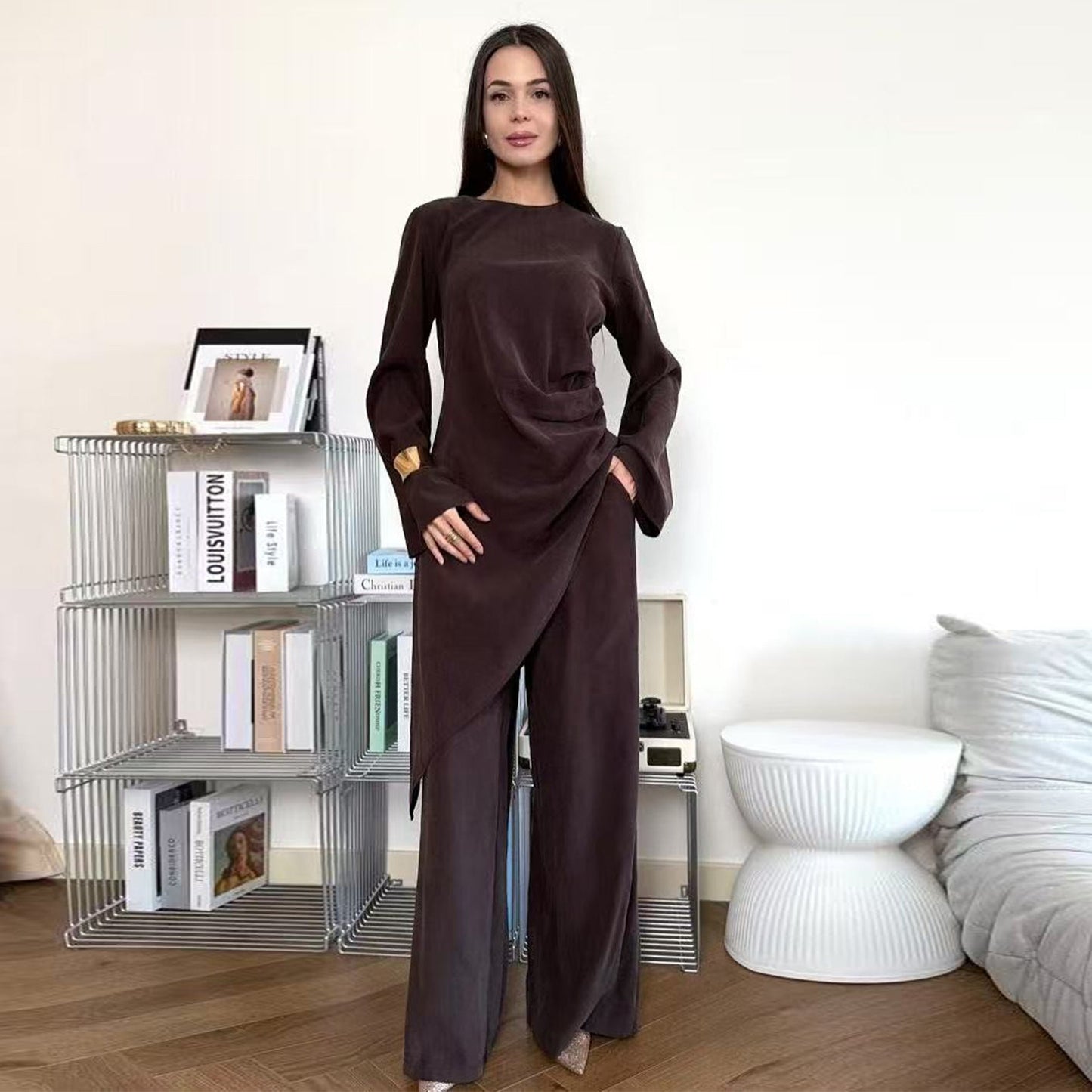 HA6606 Asymmetrical two-piece tunic (with optional headscarf)