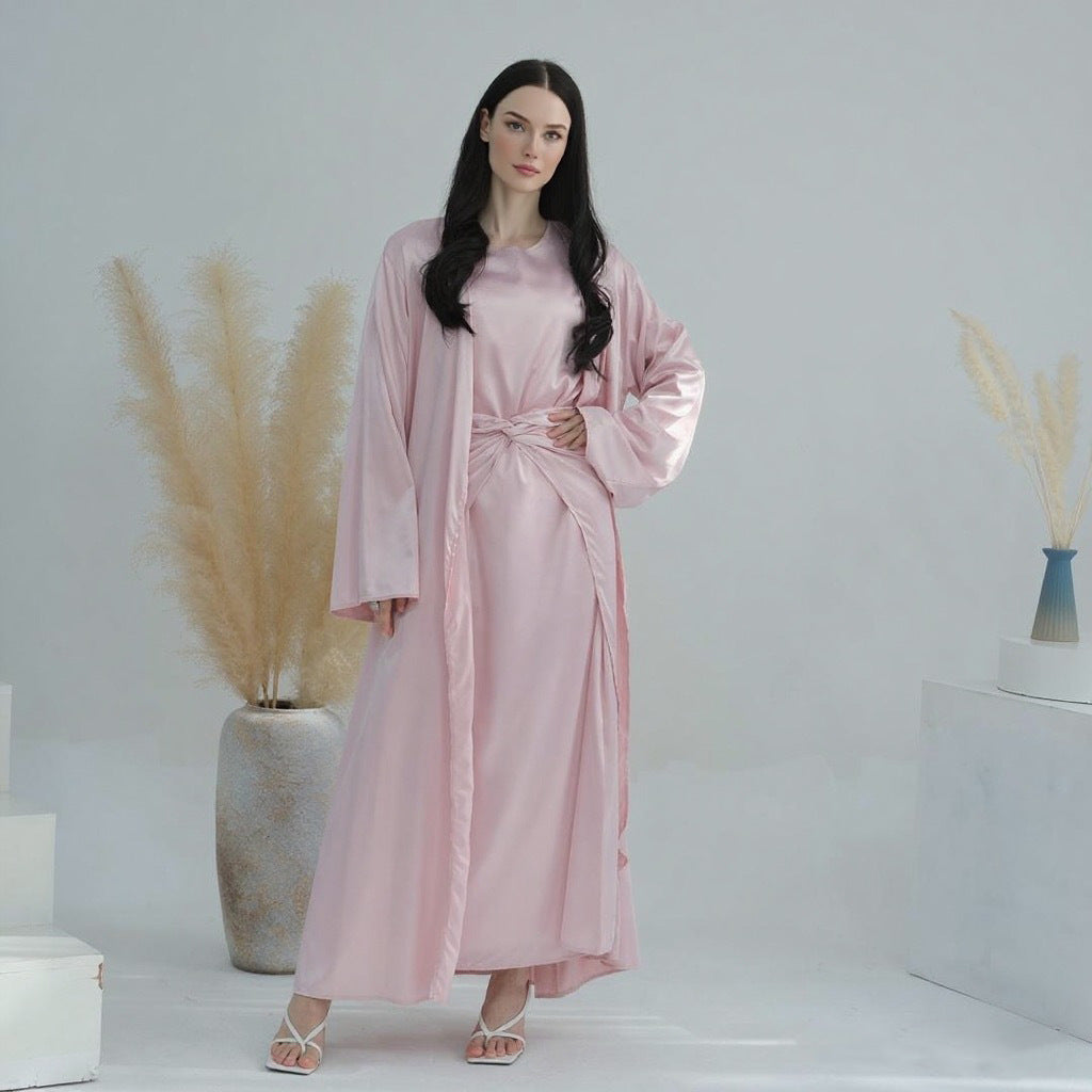 HA6581 Solid color three-piece women's long skirt suit