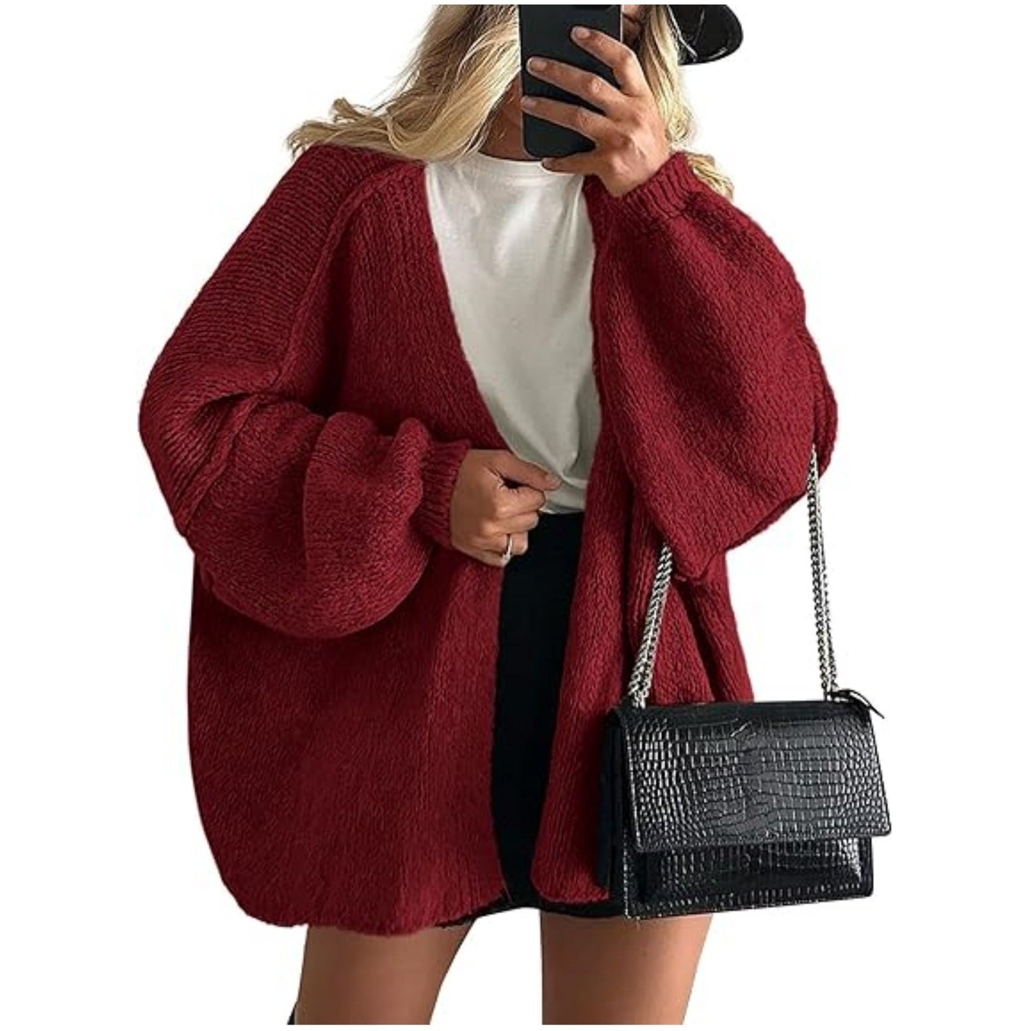HA6673 Knitted Top Casual Loose-fitting Cardigan