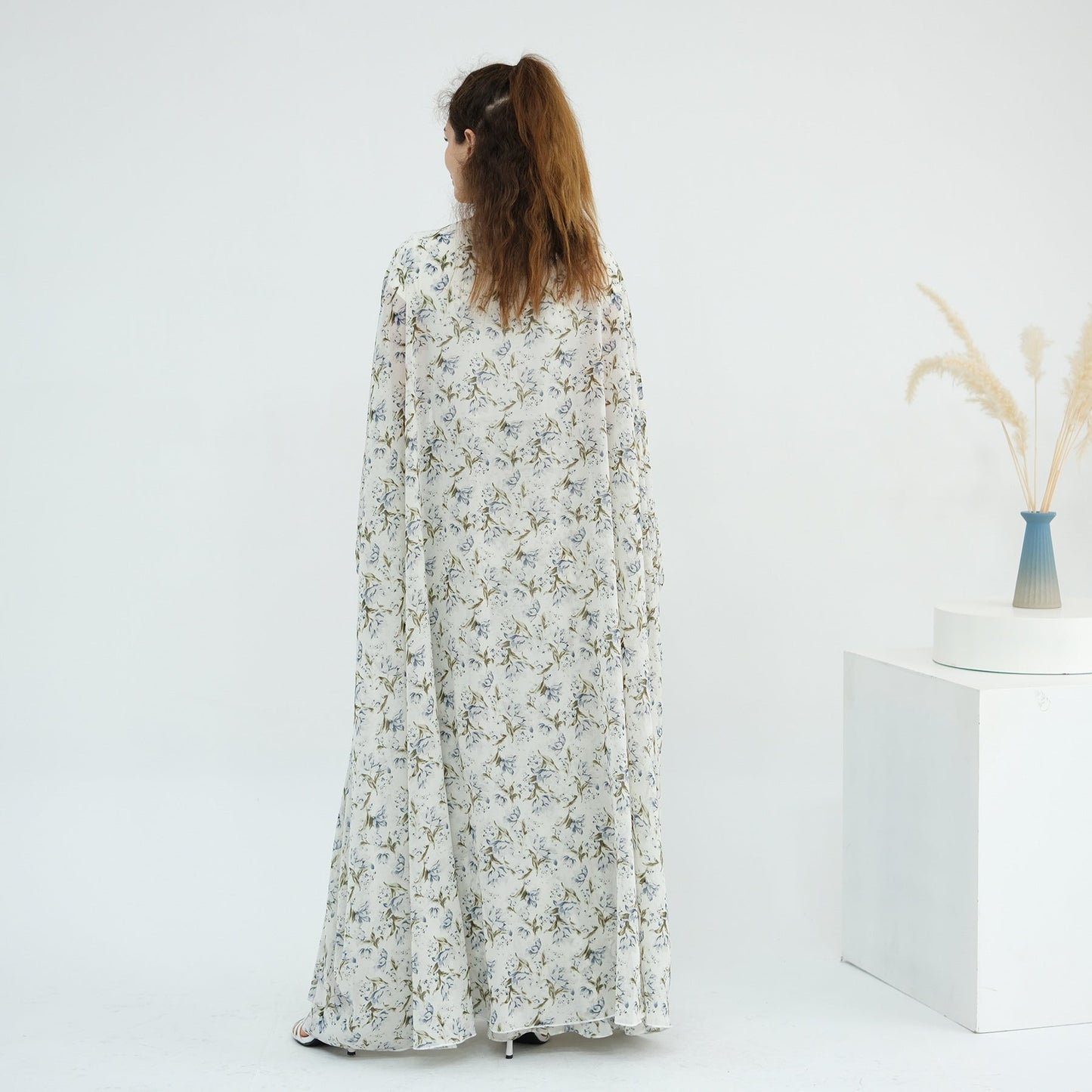 HA6580 Printed cardigan and skirt two-piece set