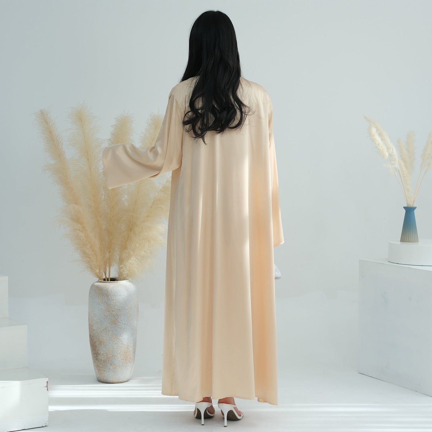 HA6581 Solid color three-piece women's long skirt suit