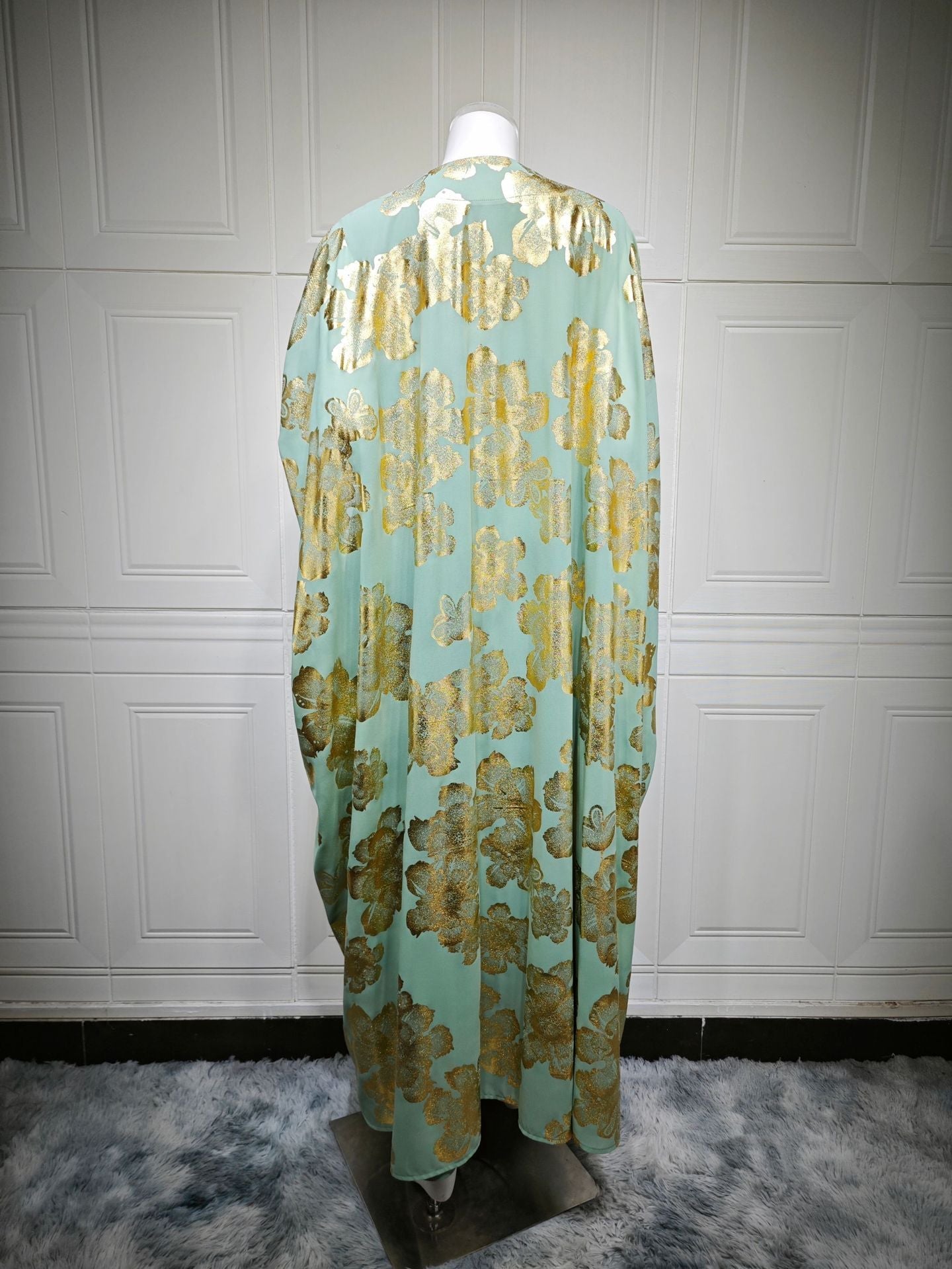 HA6643 Two-piece robe dress with gold foil stamping
