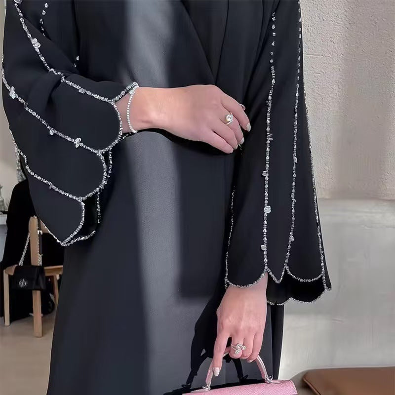 HA6626 Hand-beaded long cardigan