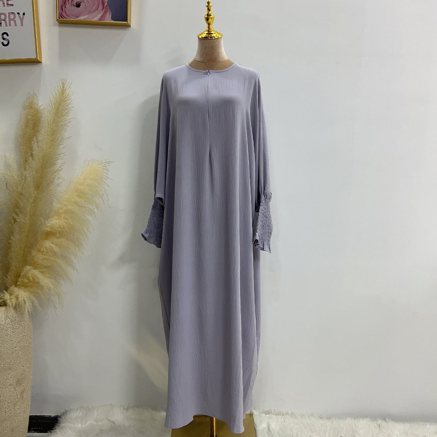 HAYA HAYA1003 Solid Bat Dress