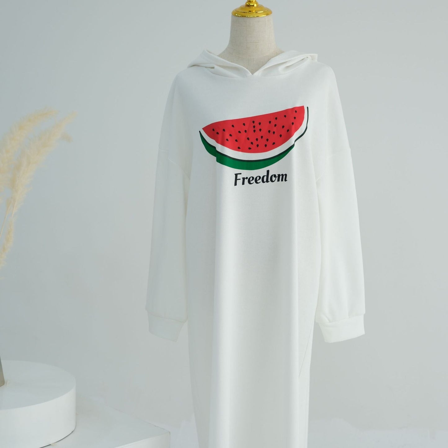 HAYA HA1094 Casual Sweater Dress Robe