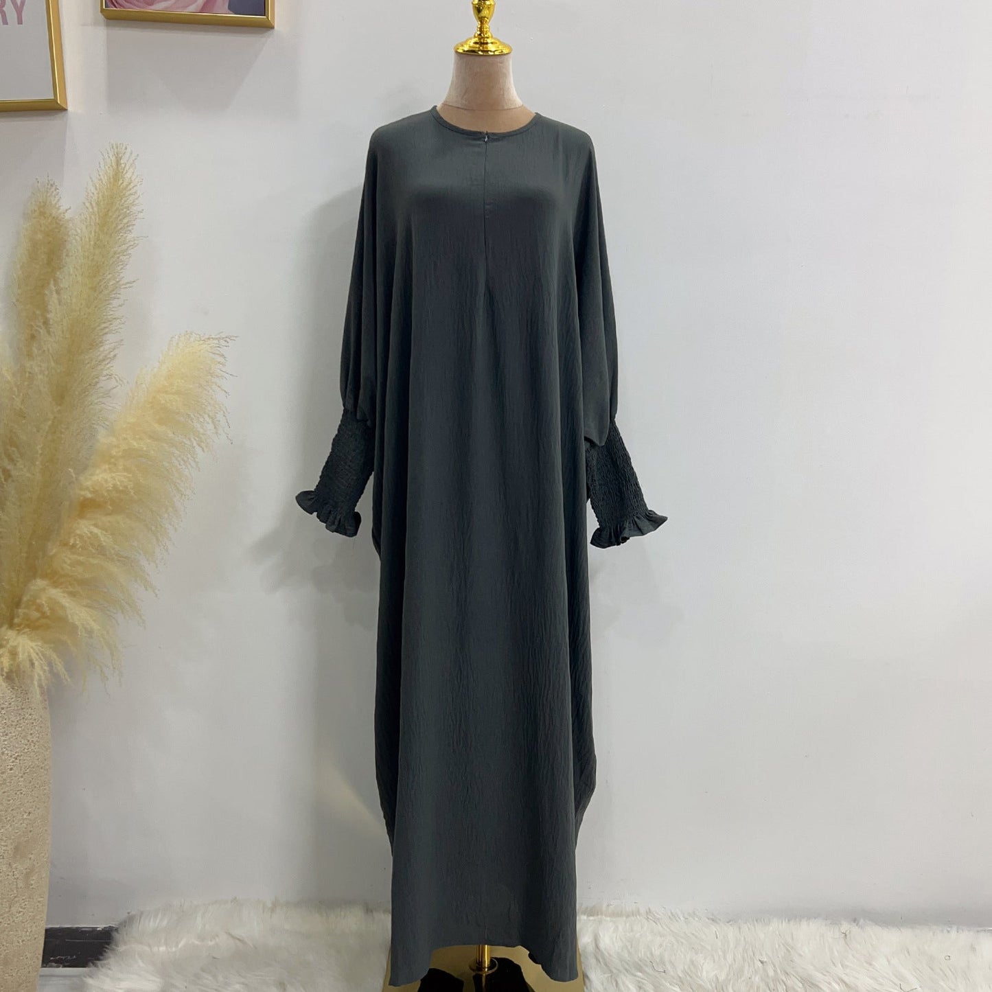 HAYA HAYA1003 Solid Bat Dress