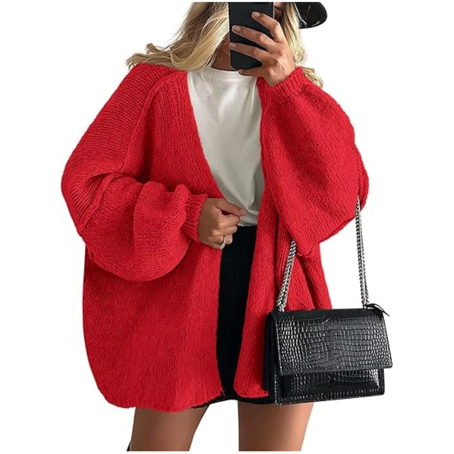 HA6673 Knitted Top Casual Loose-fitting Cardigan
