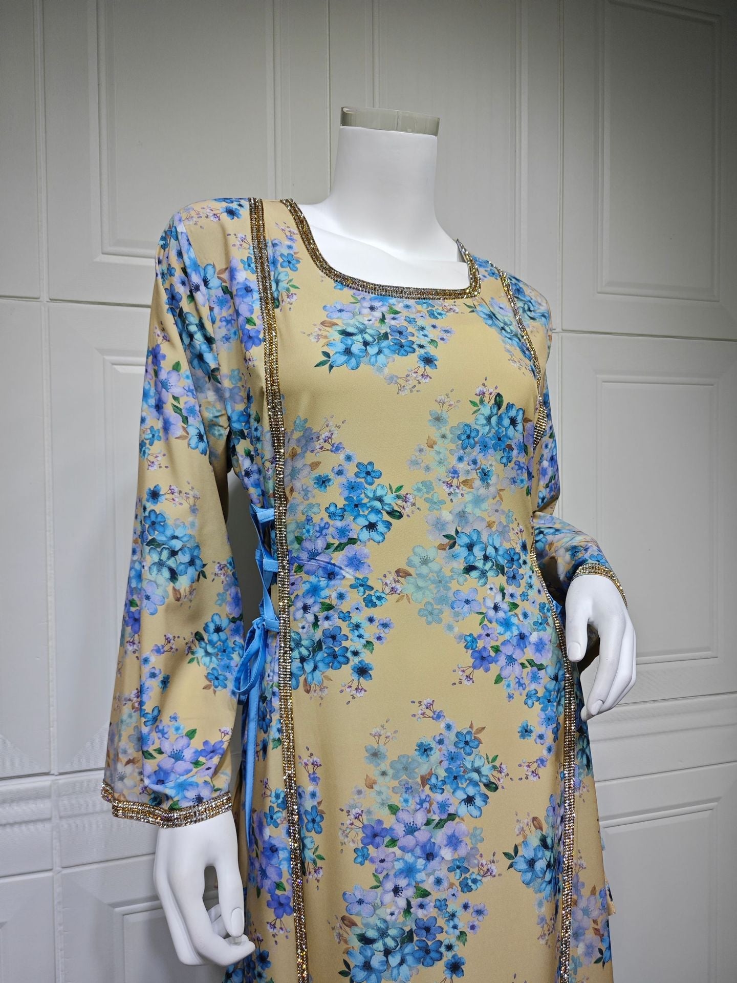 HA6642 Floral print long dress