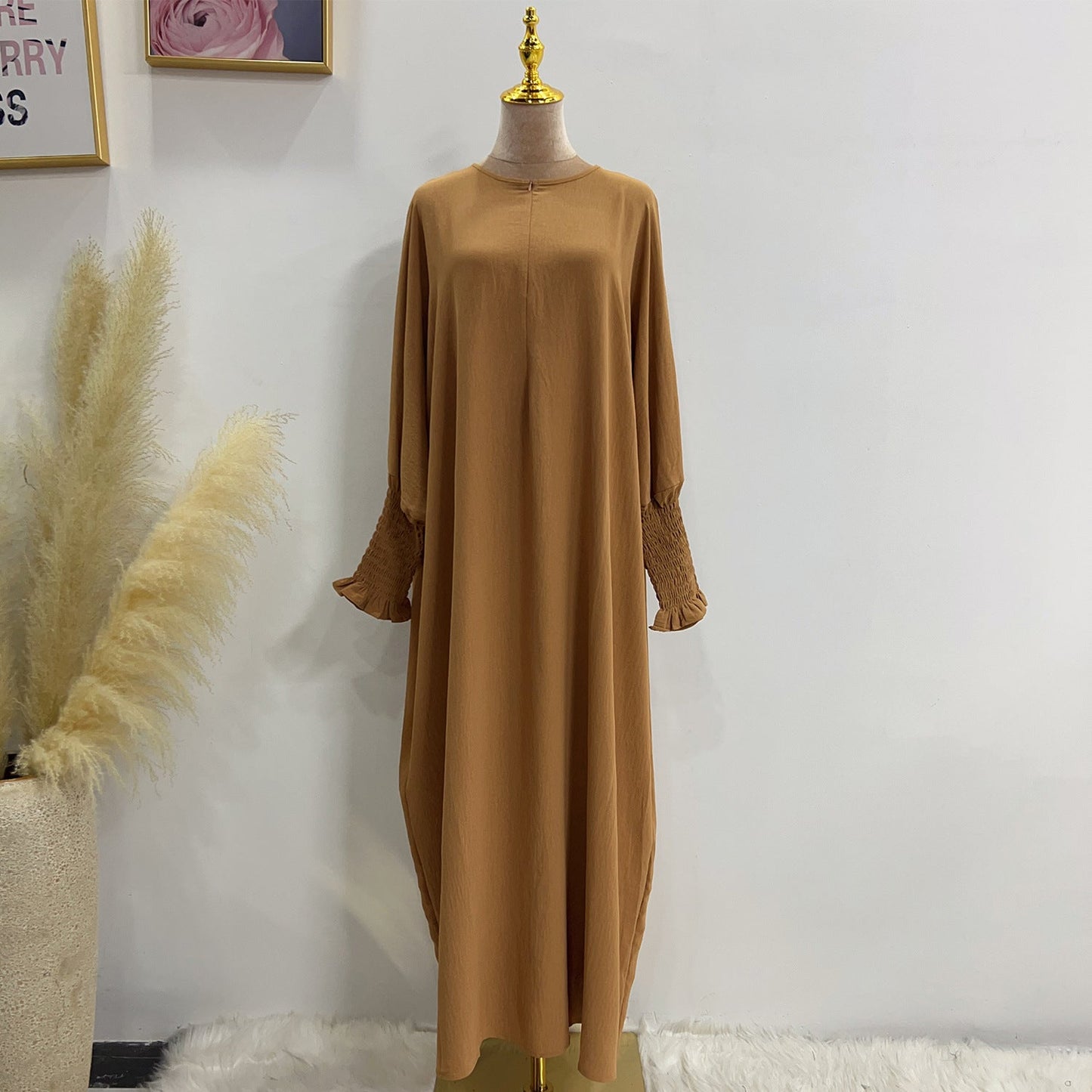 HAYA HAYA1003 Solid Bat Dress