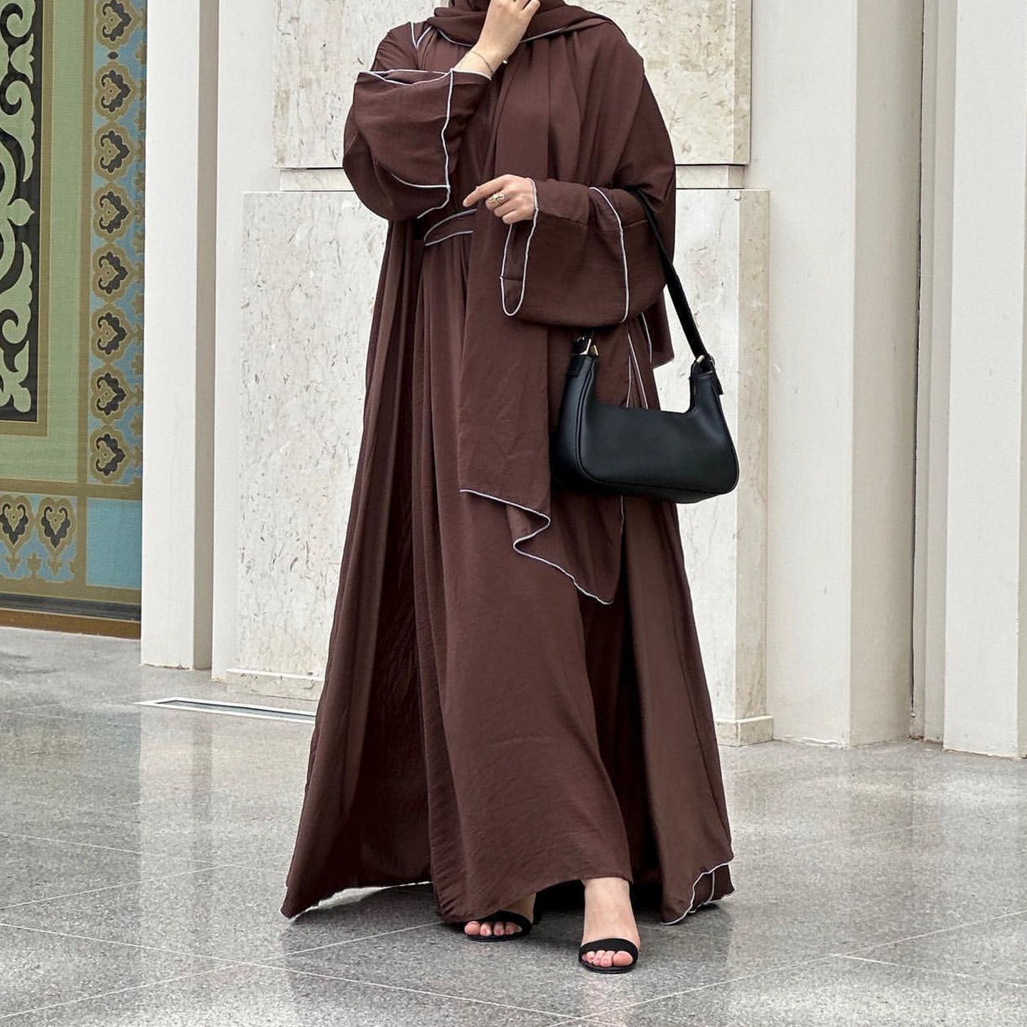 HAYA HAYA0933 3 Pcs Set Cardigan+Inner Dress+Hijab