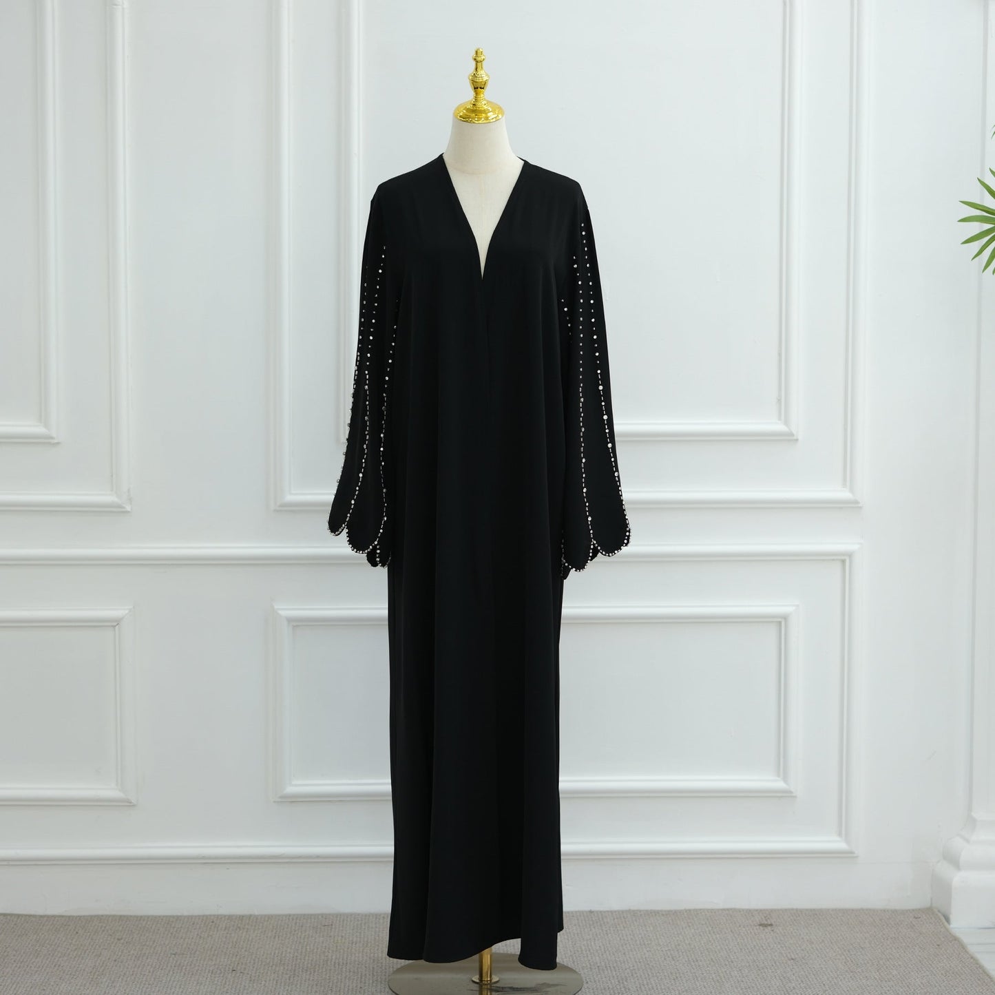 HA6626 Hand-beaded long cardigan