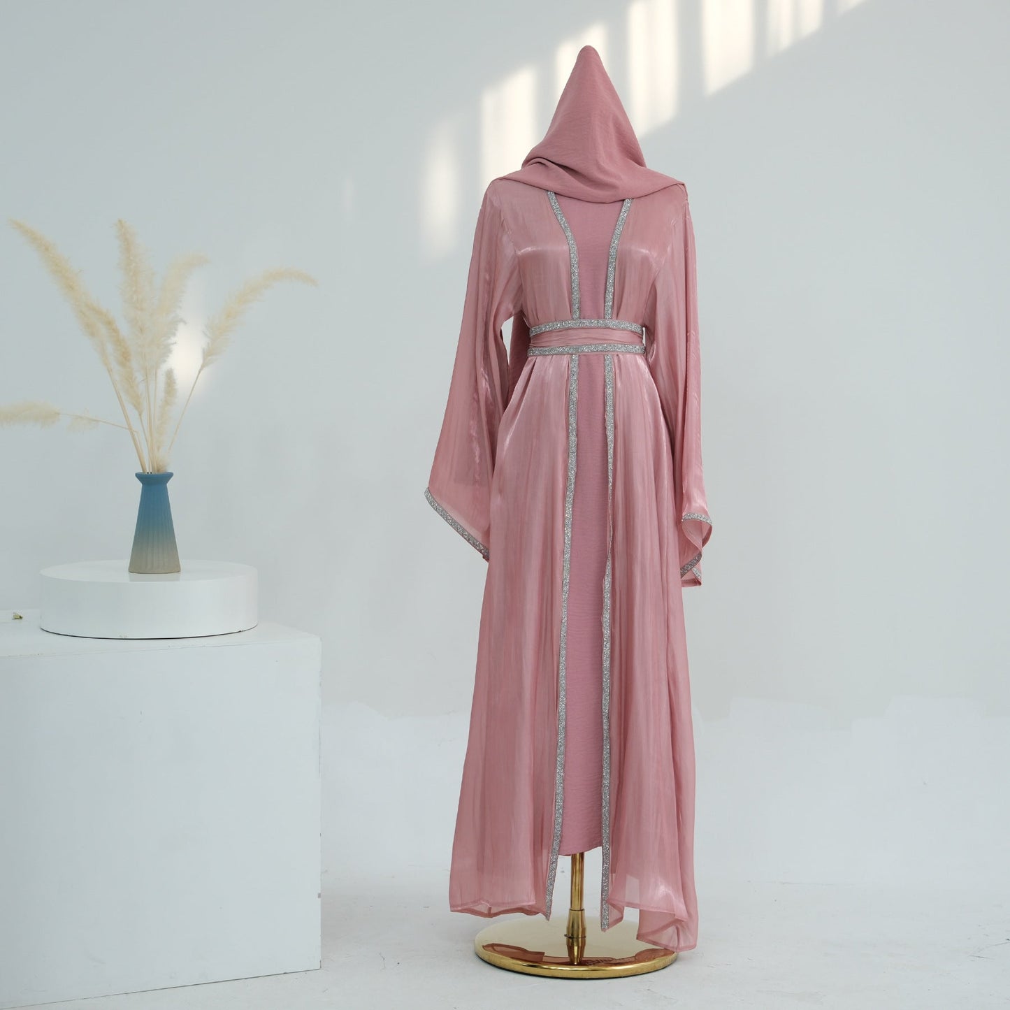 HAYA HA1185 3pcs Set Cardigan+Inner Dress+Hijab