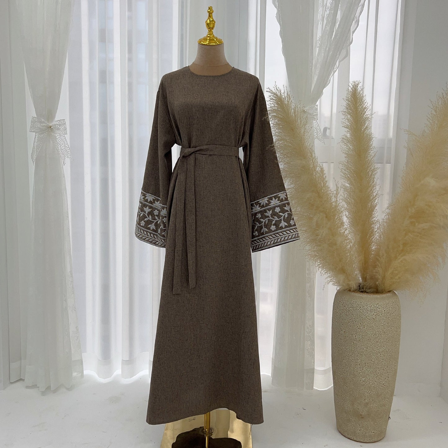 HAYA HA1172 Embroidered Elegant Dress Robe