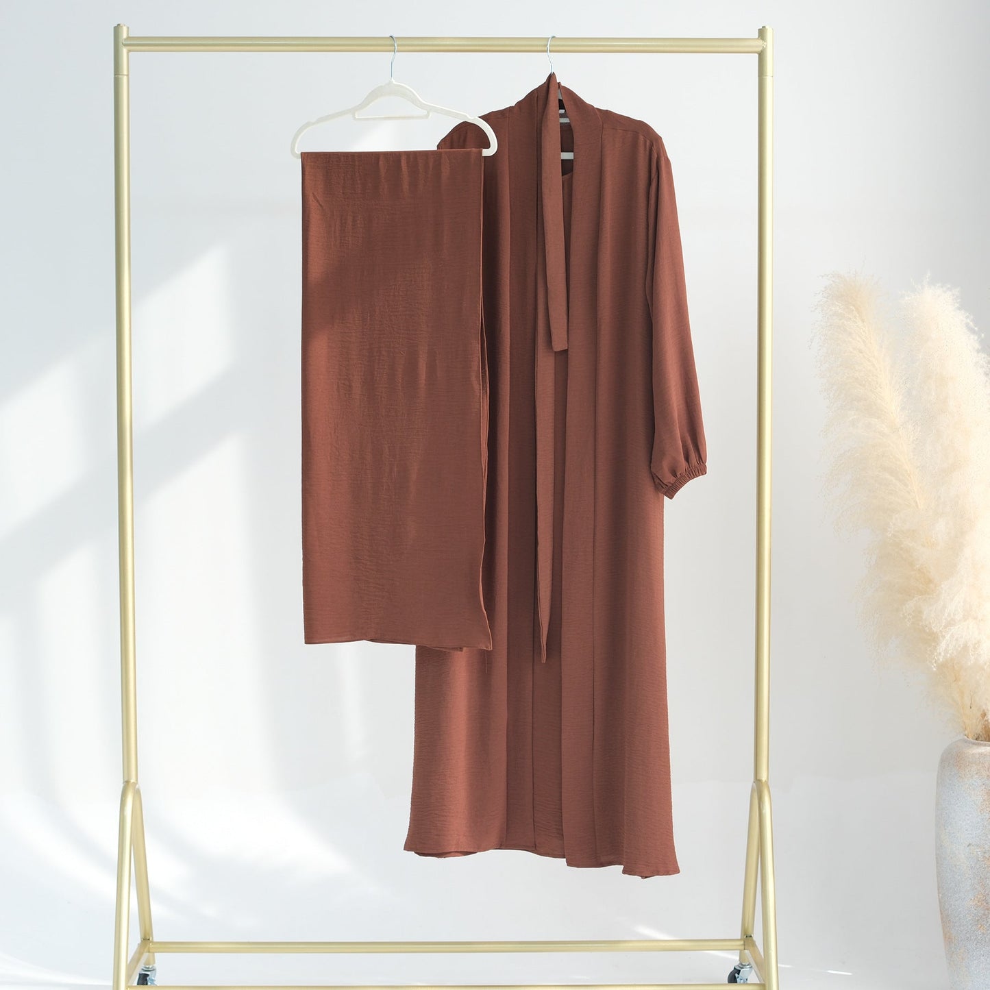 HAYA HAYA0995 3pcs Cardigan+without  Sleeves Inner Dress+Hijab