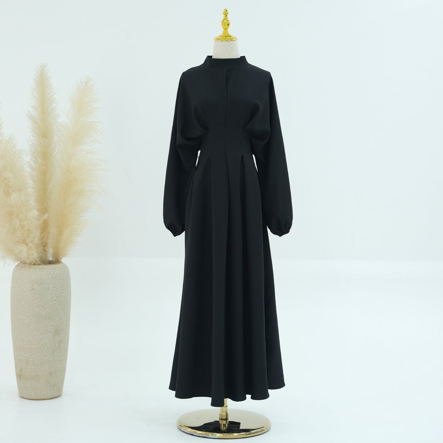 HASA's Series  HA1226 Delicate and Elegant Solid Colored Dress