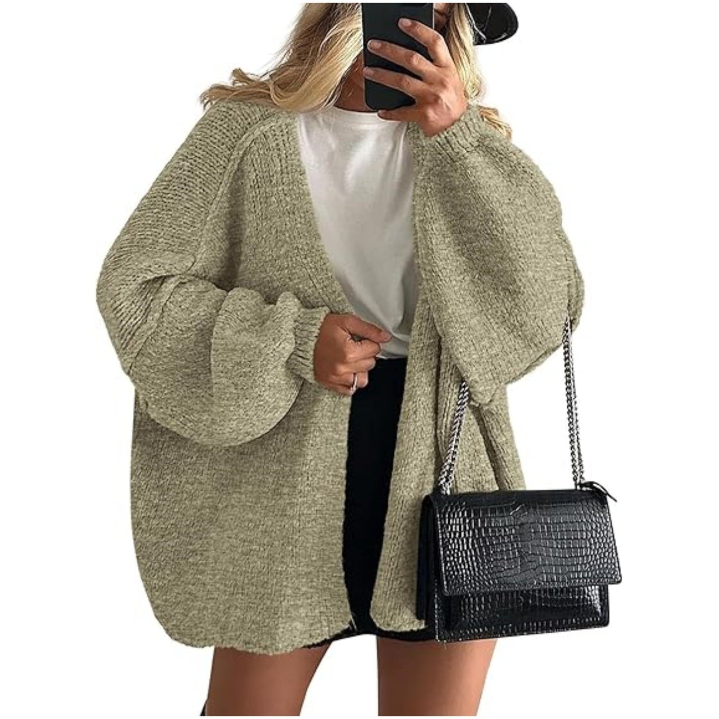 HA6673 Knitted Top Casual Loose-fitting Cardigan