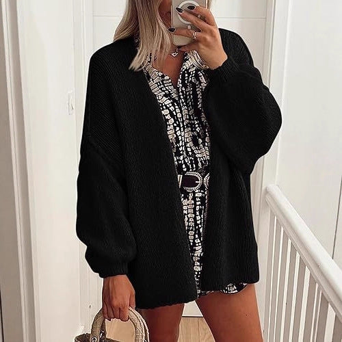 HA6673 Knitted Top Casual Loose-fitting Cardigan