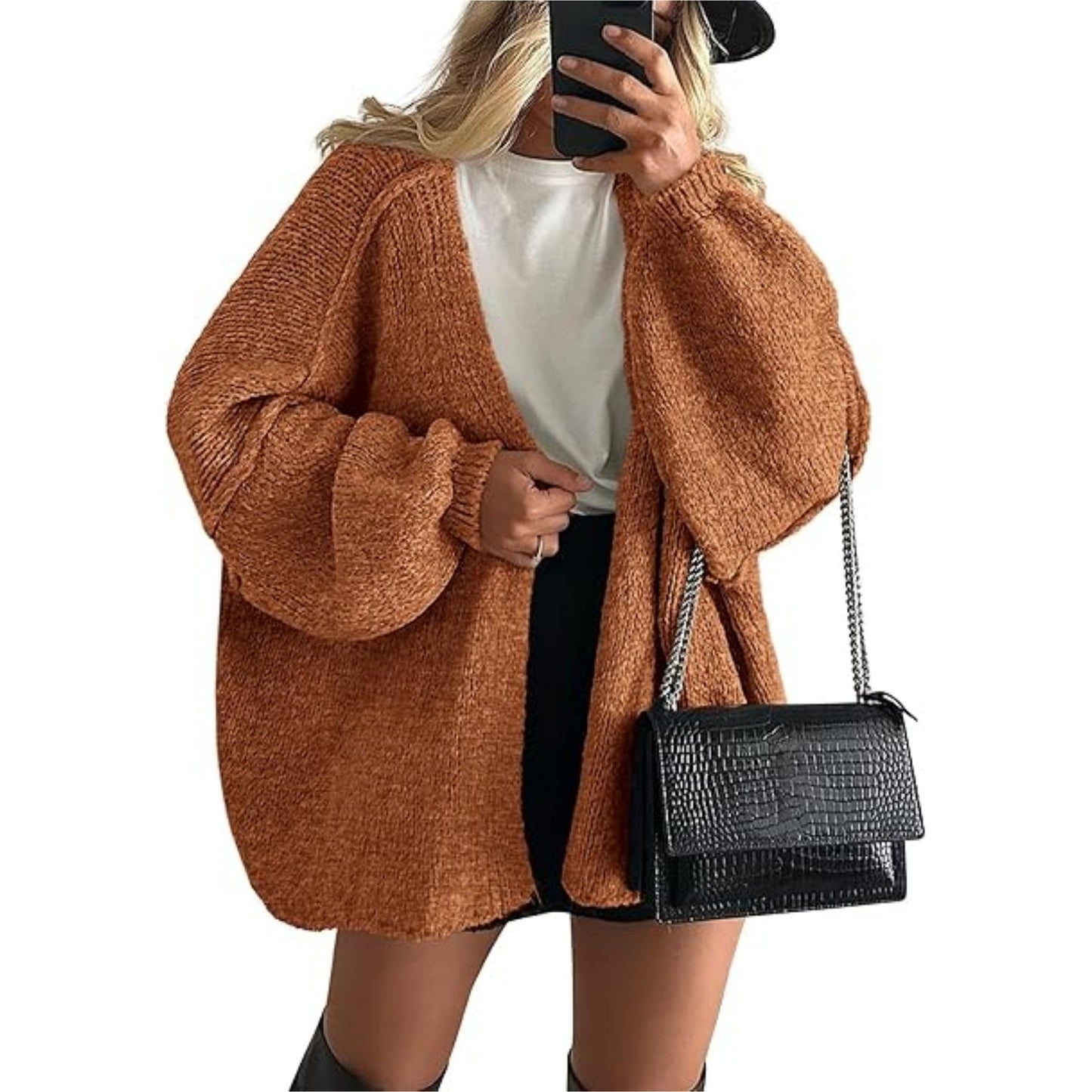 HA6673 Knitted Top Casual Loose-fitting Cardigan