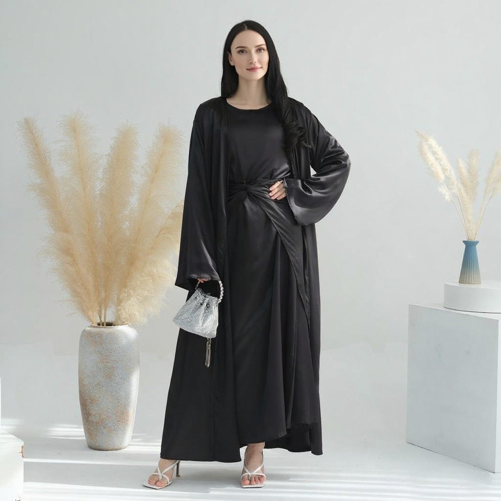 HA6581 Solid color three-piece women's long skirt suit