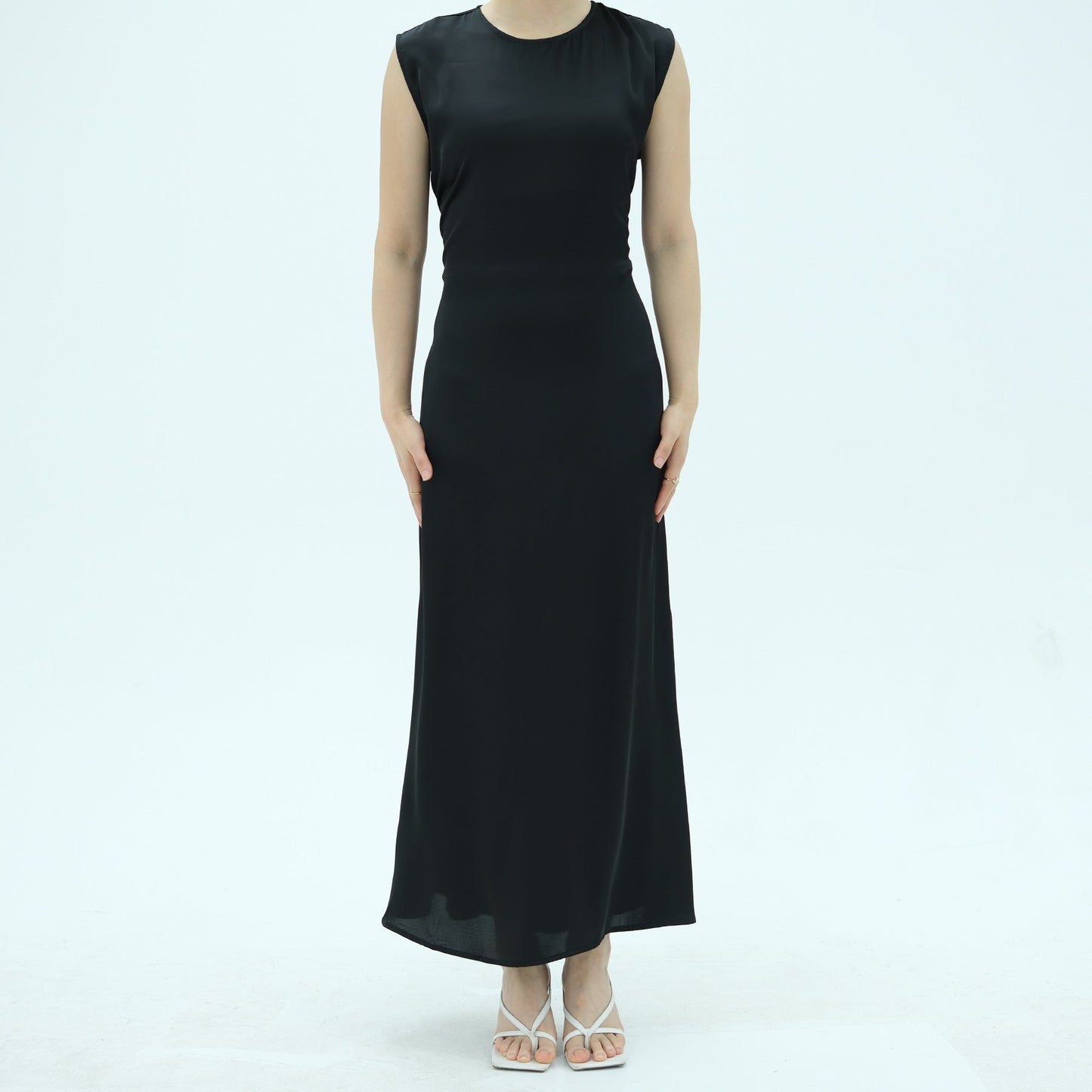 HA6620 Sleeveless Back Tie Dress (One-Piece)