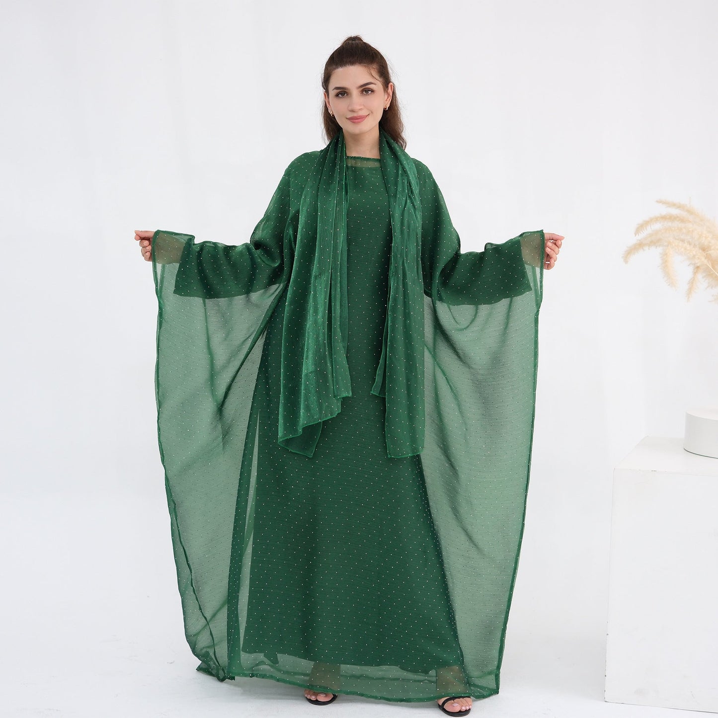 HA6619 Hot diamond long dress (with optional inner suit)