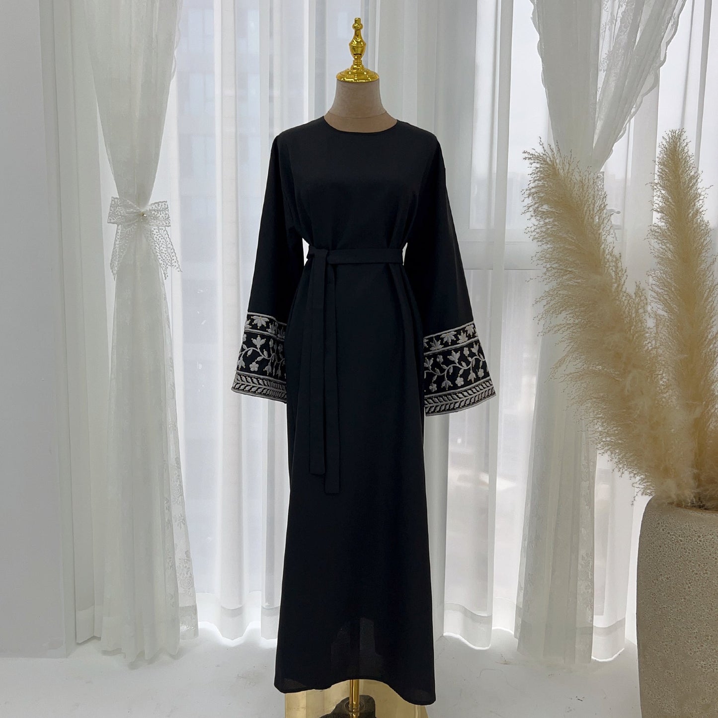 HAYA HA1172 Embroidered Elegant Dress Robe