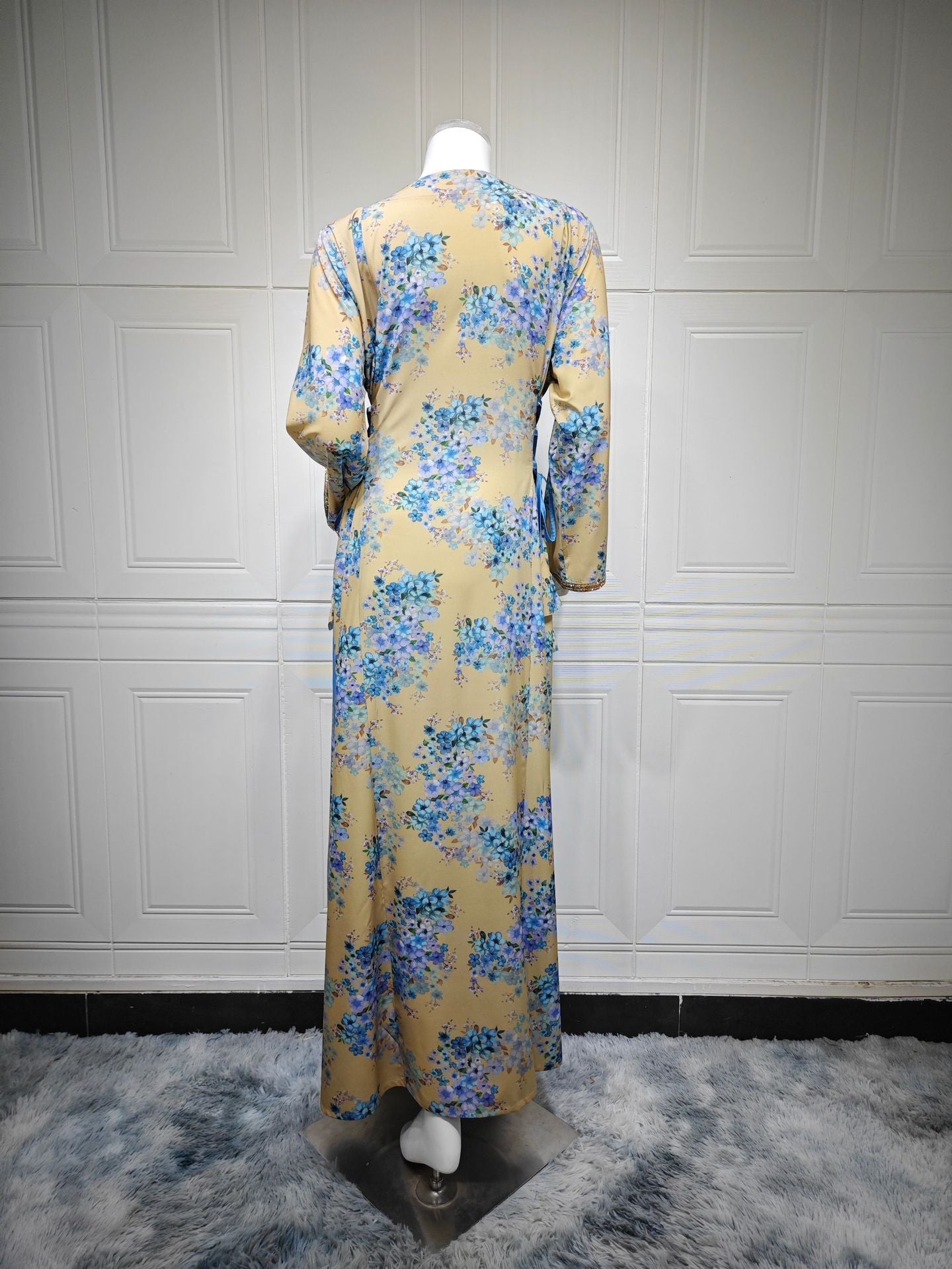 HA6642 Floral print long dress