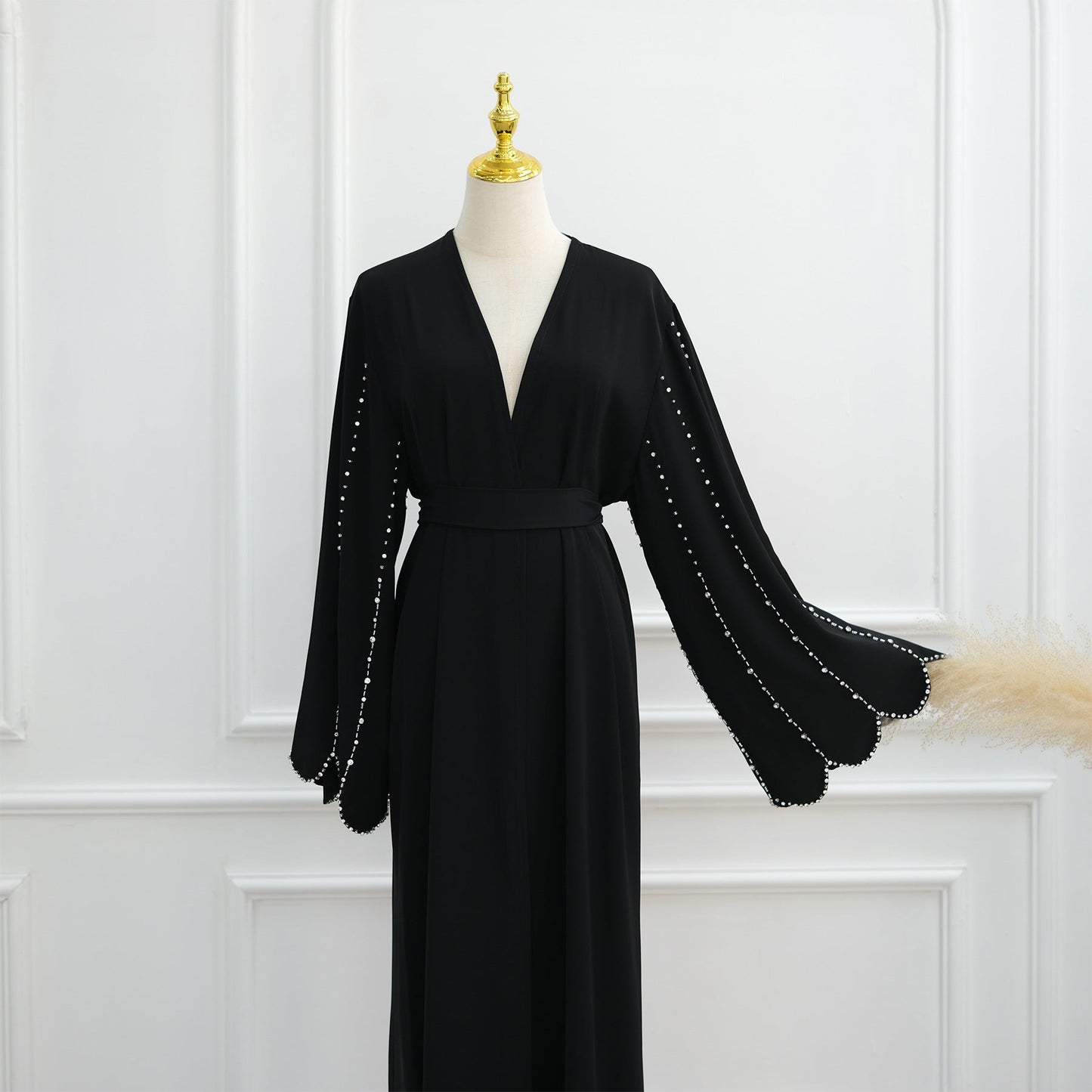 HA6626 Hand-beaded long cardigan