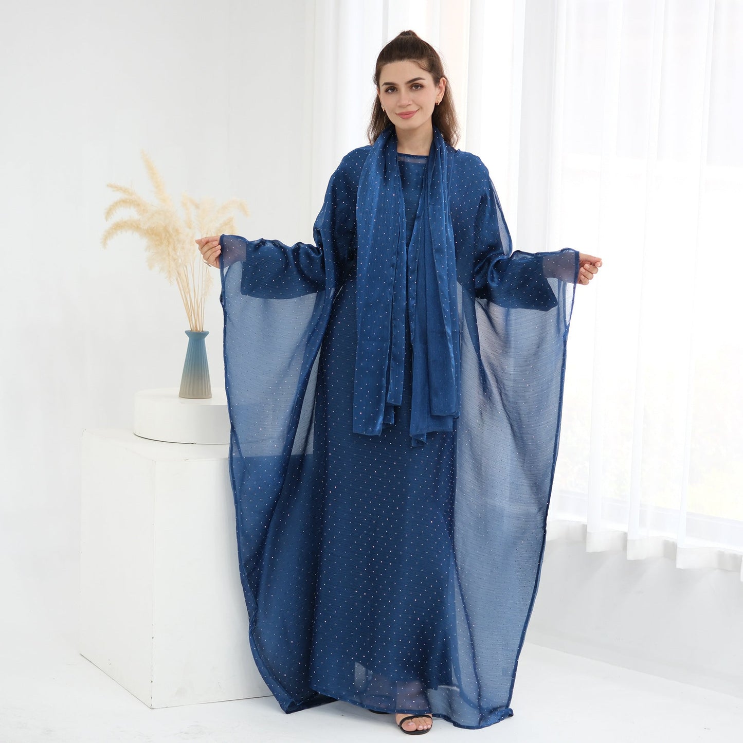 HA6619 Hot diamond long dress (with optional inner suit)