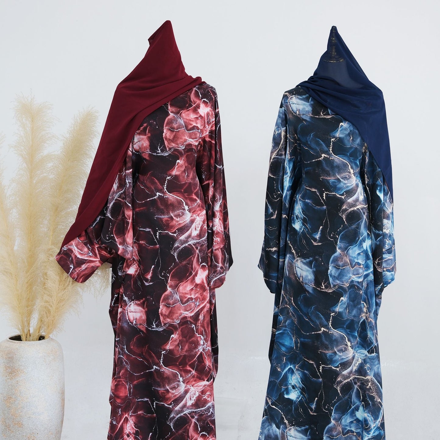 HA6621  Printed Long-sleeved Dress (with Optional Headscarf)