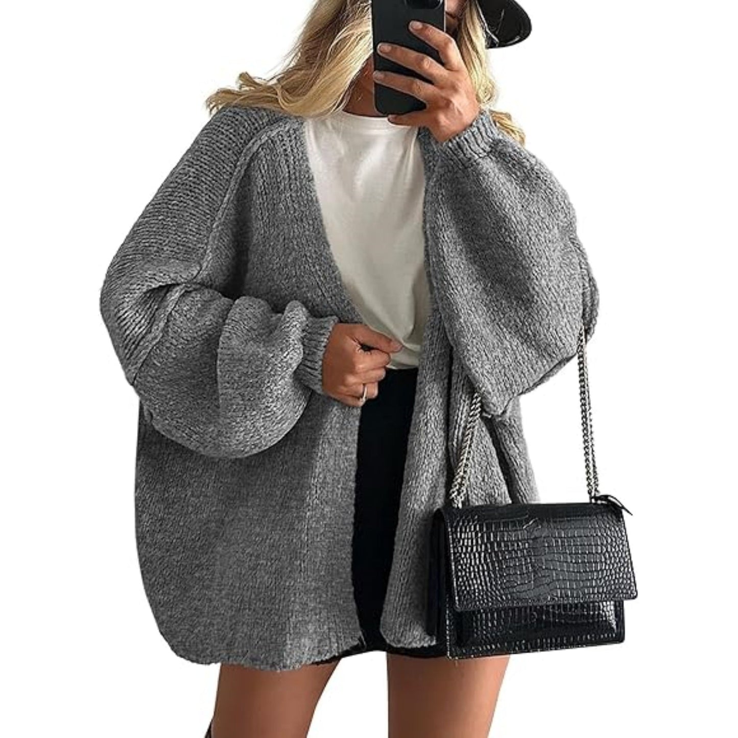 HA6673 Knitted Top Casual Loose-fitting Cardigan