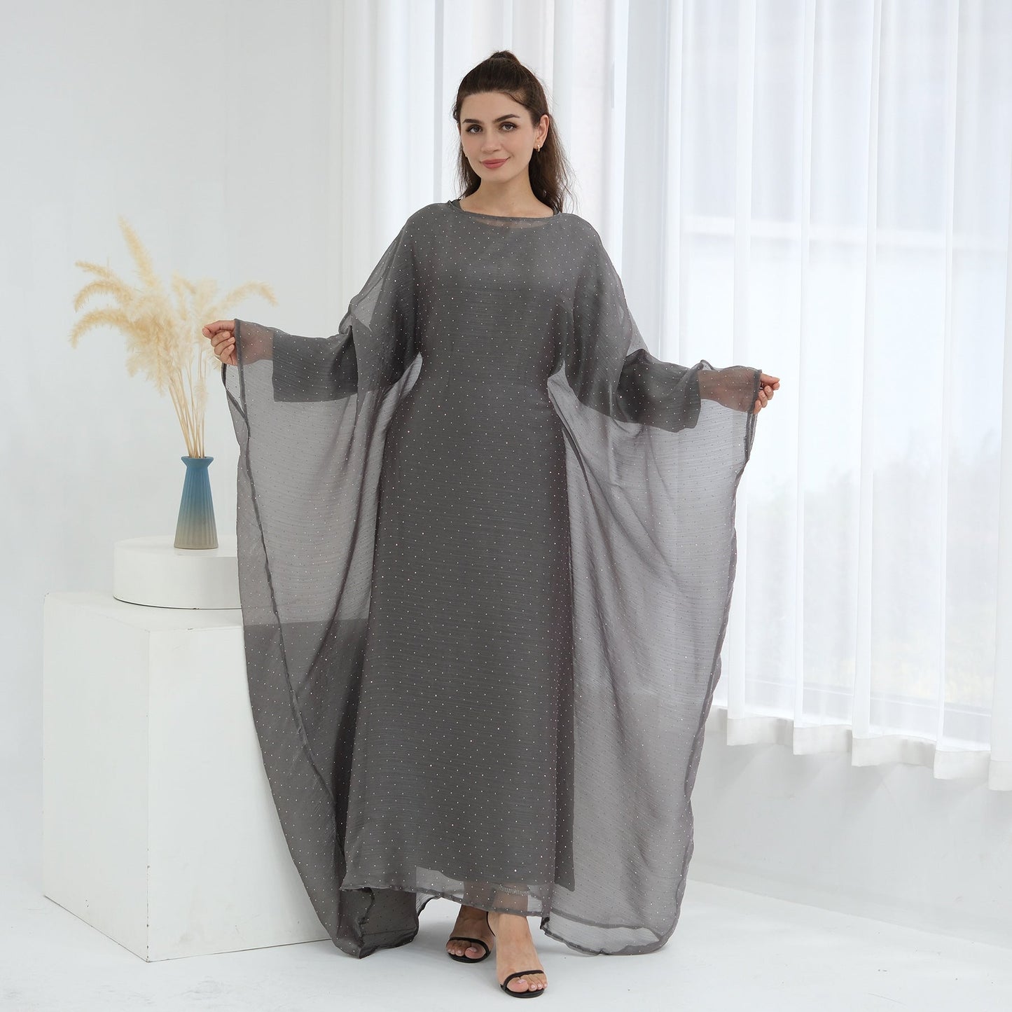 HA6619 Hot diamond long dress (with optional inner suit)