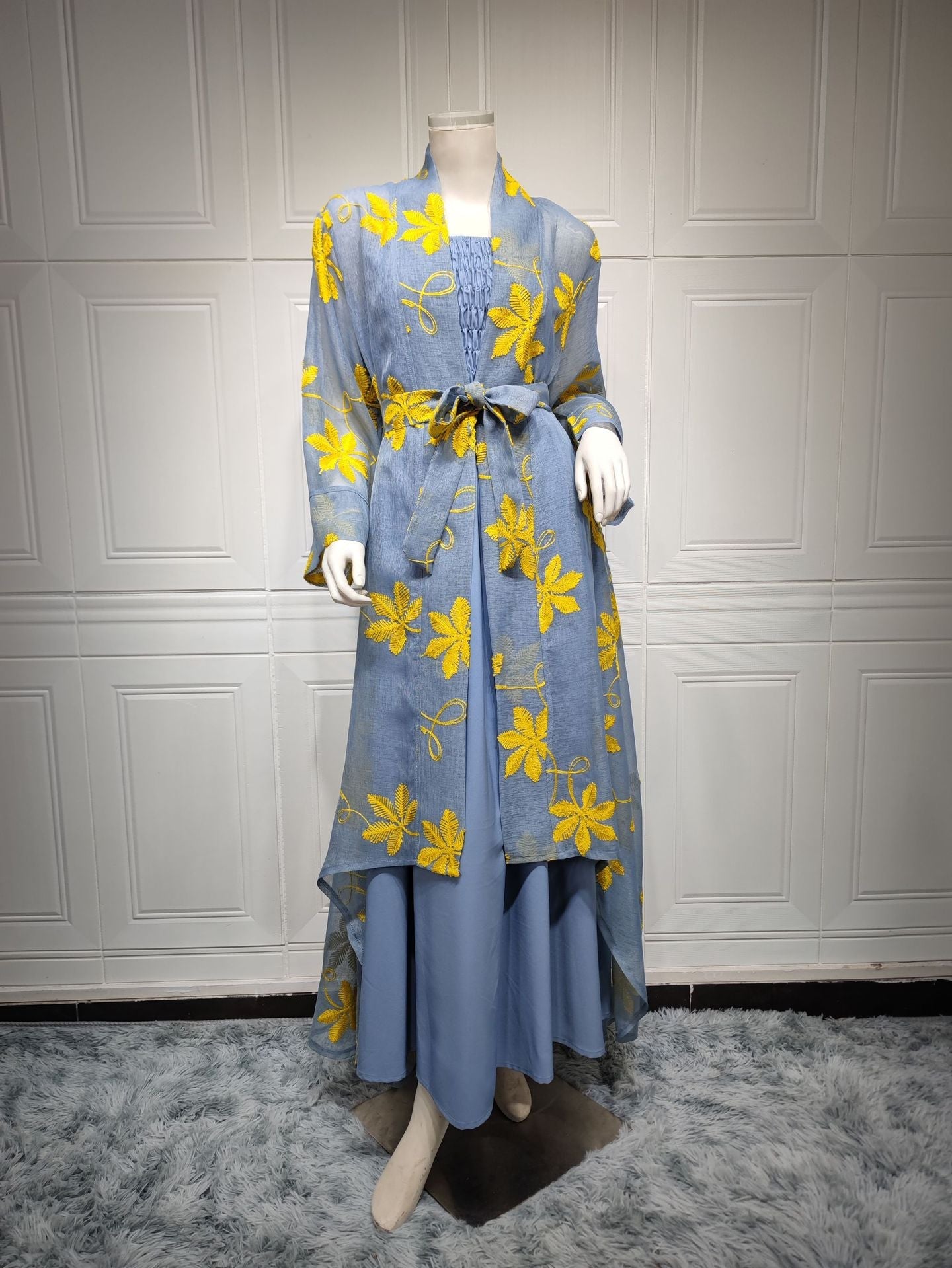 HAYA HAYA1076 2pcs Inner Dress  with Cardigan